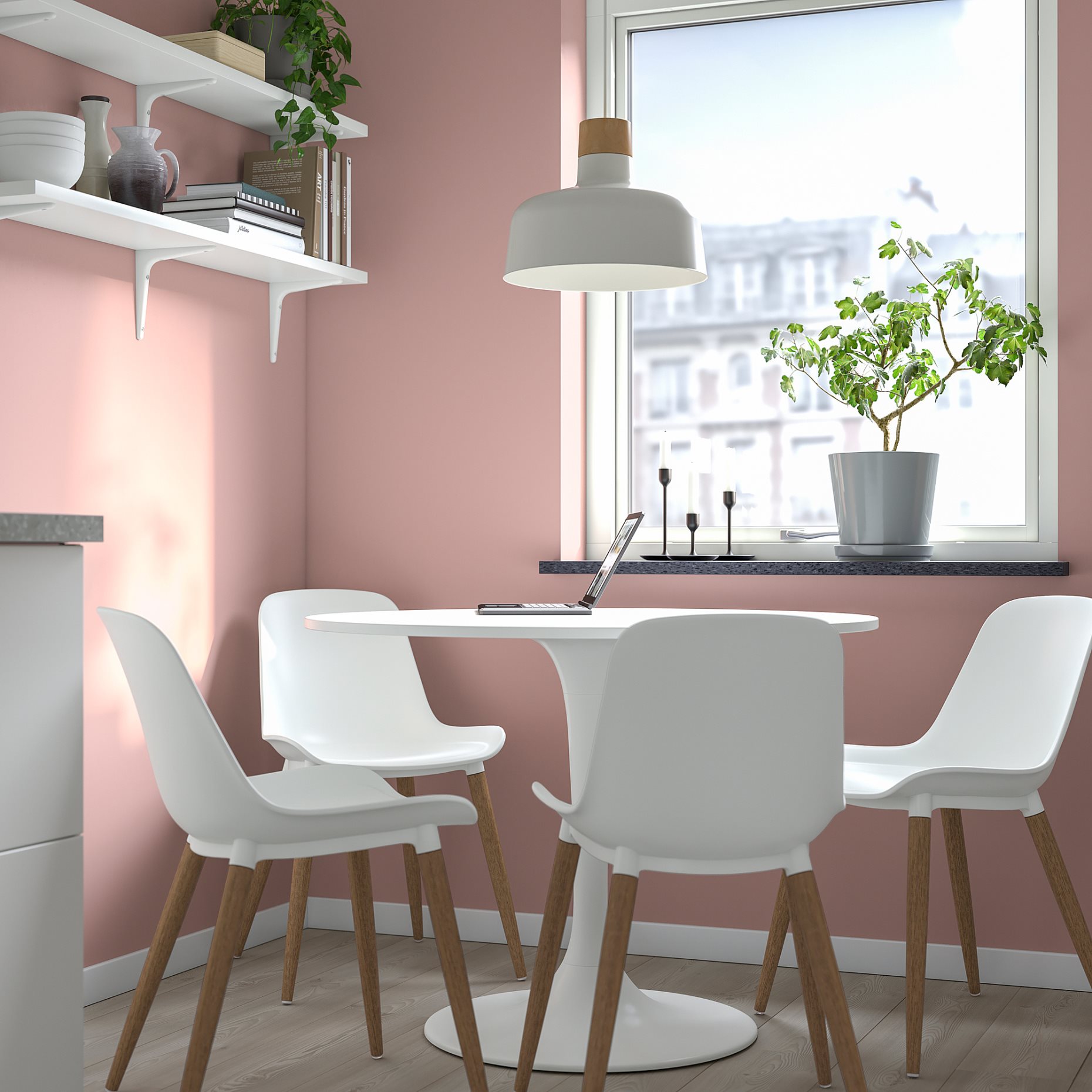 DOCKSTA/GRONSTA, table and 4 chairs, 103 cm, 995.488.40