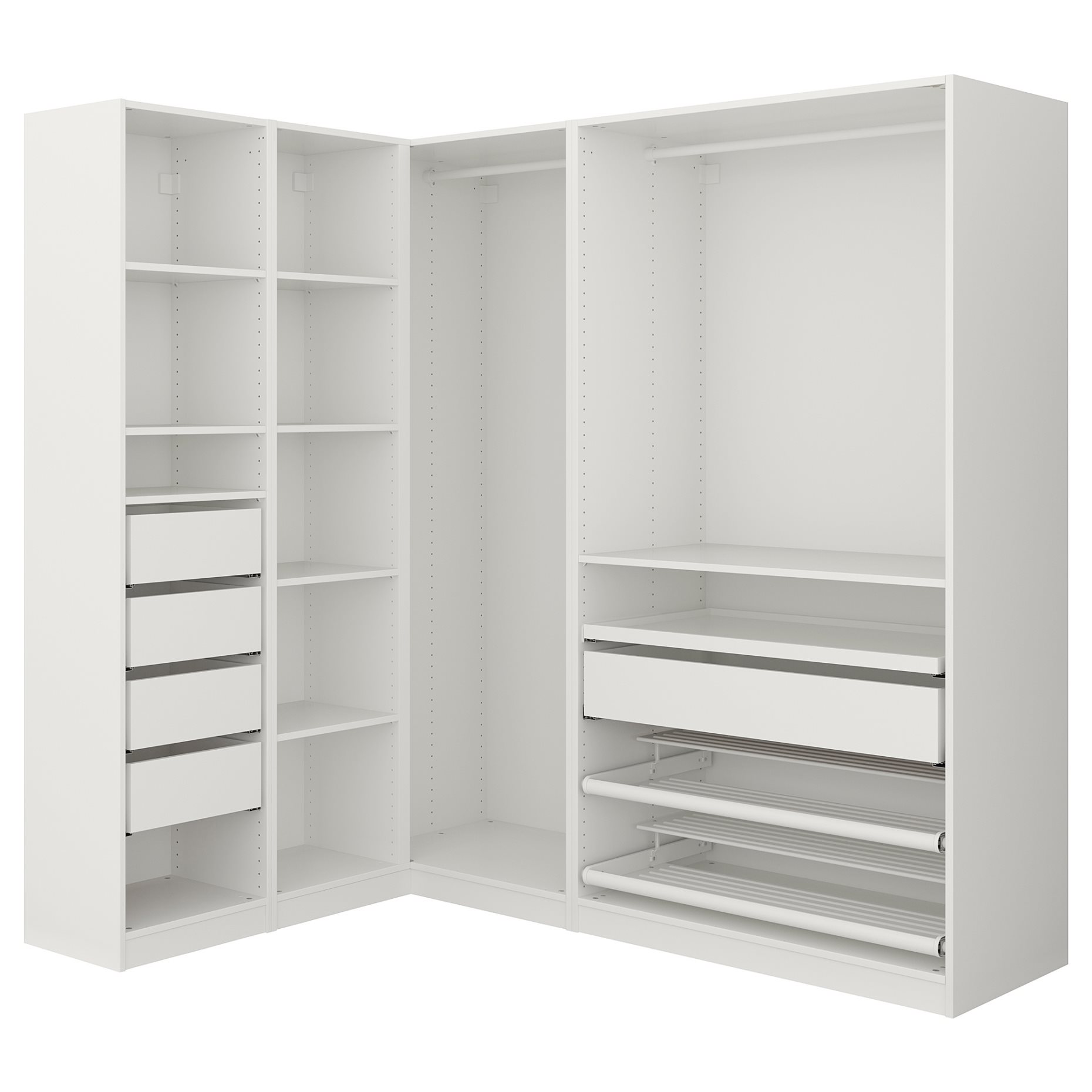 PAX, corner wardrobe, 160/188x201 cm, 995.527.71