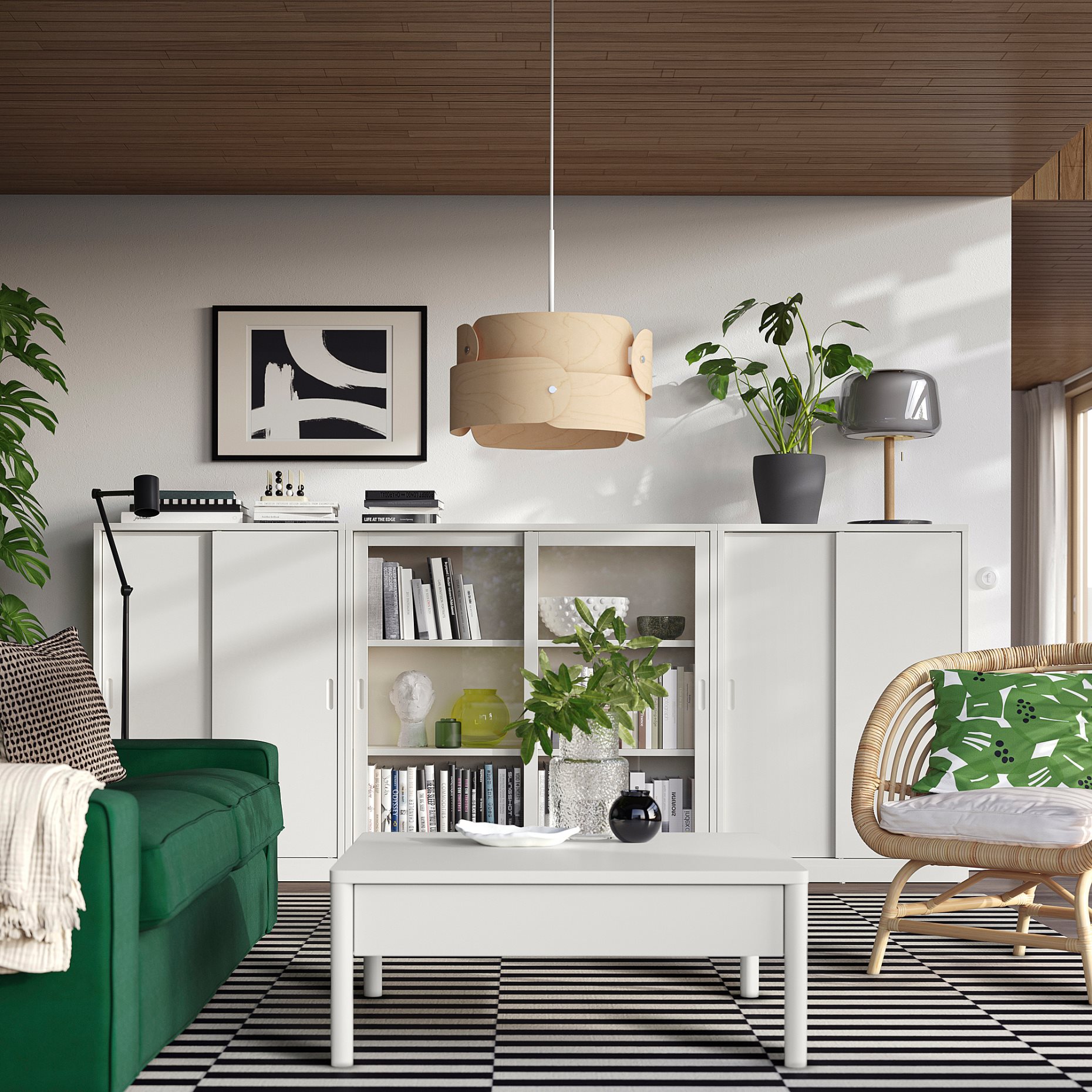 TONSTAD, storage combination with sliding doors, 282x37x116 cm, 995.717.60