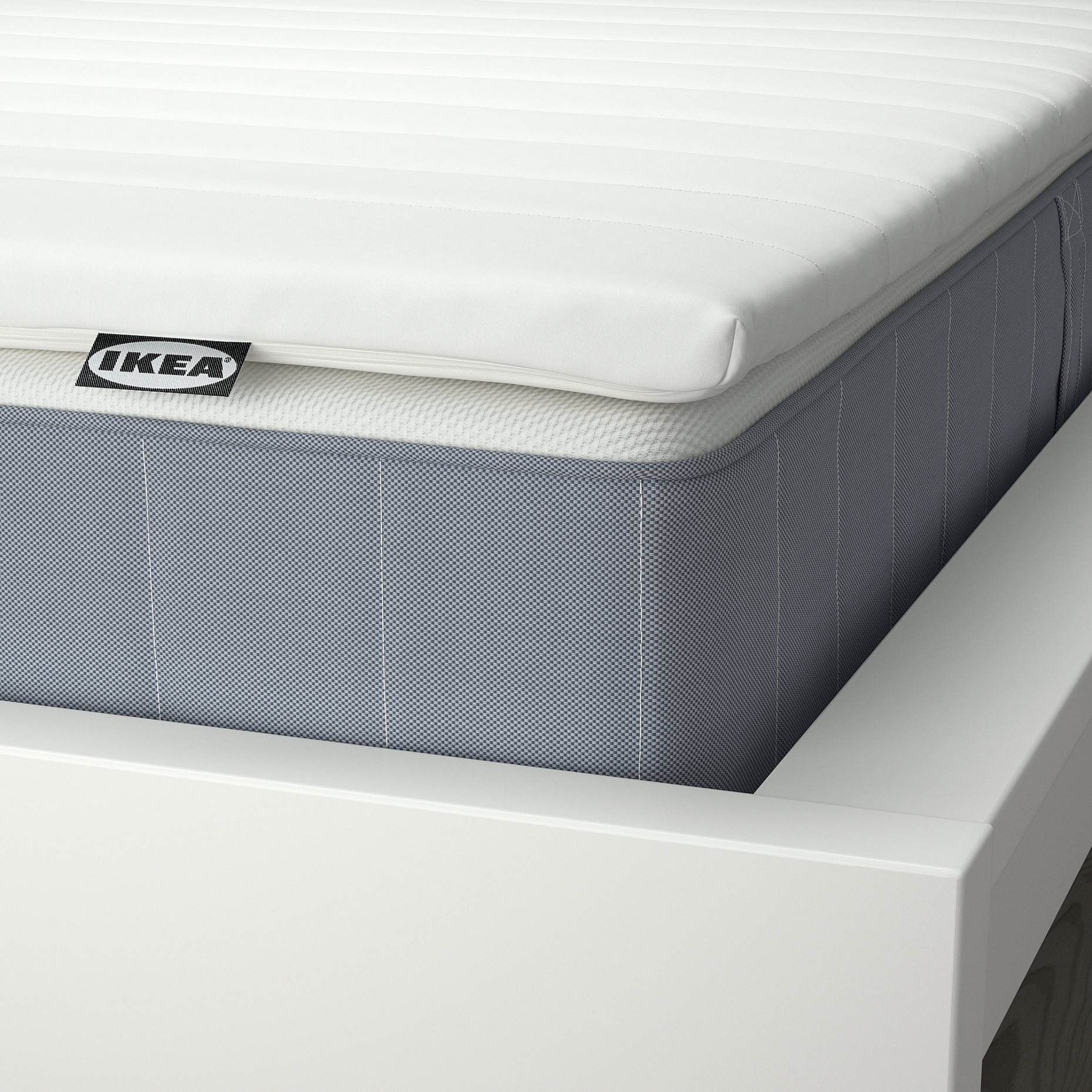 VESTERÖY, mattress extra firm and mattress pad, 90x200 cm, 995.722.41