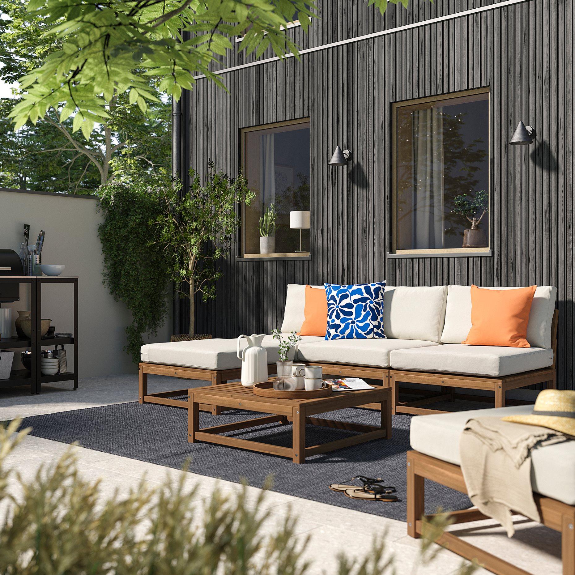 NÄMMARÖ, 3-seat conversation set outdoor, 243 cm, 996.075.18