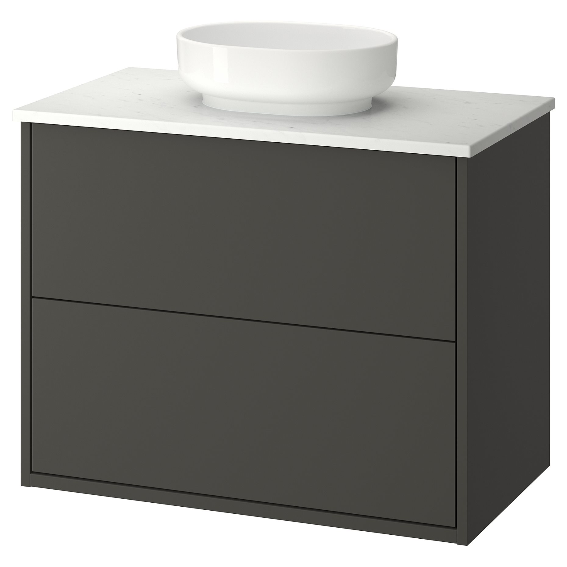 HAVBÄCK/VINDEL, έπιπλο νιπτήρα με συρτάρια/νιπτήρα, 82x49x77 cm, 996.224.58