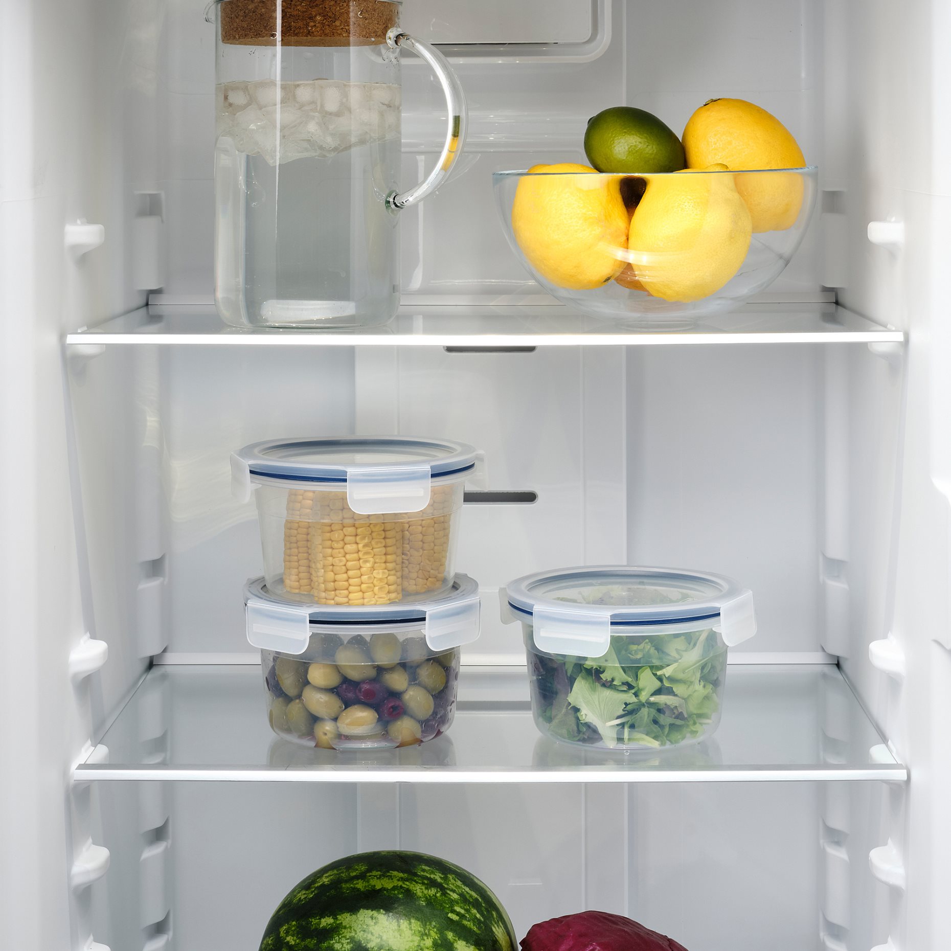 IKEA 365+, food container round/plastic, 750 ml, 003.591.45