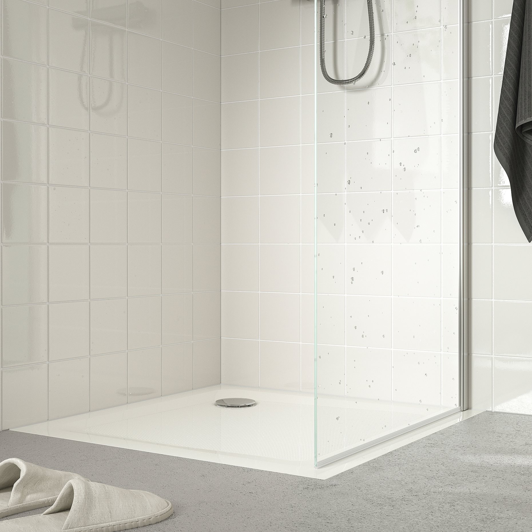 FOTINGEN, shower tray, 90x90 cm, 004.102.00
