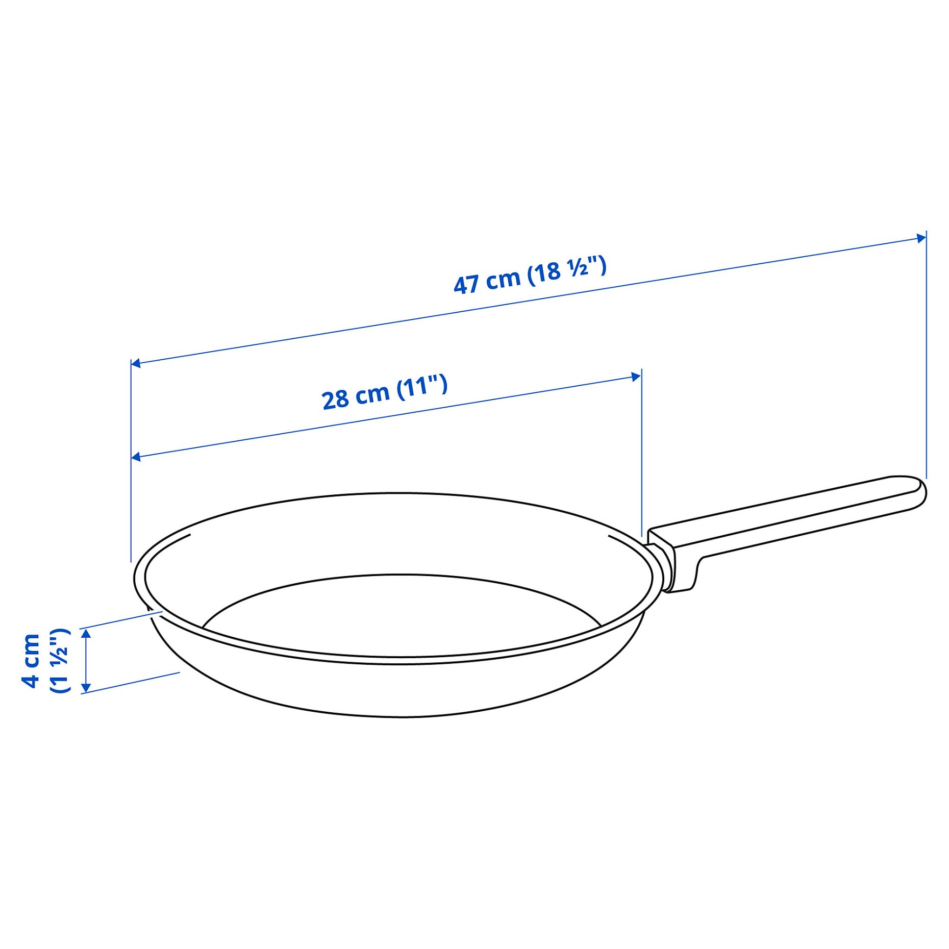 MIDDAGSMAT, τηγάνι/αντικολλητική επένδυση, 28 cm, 004.636.89