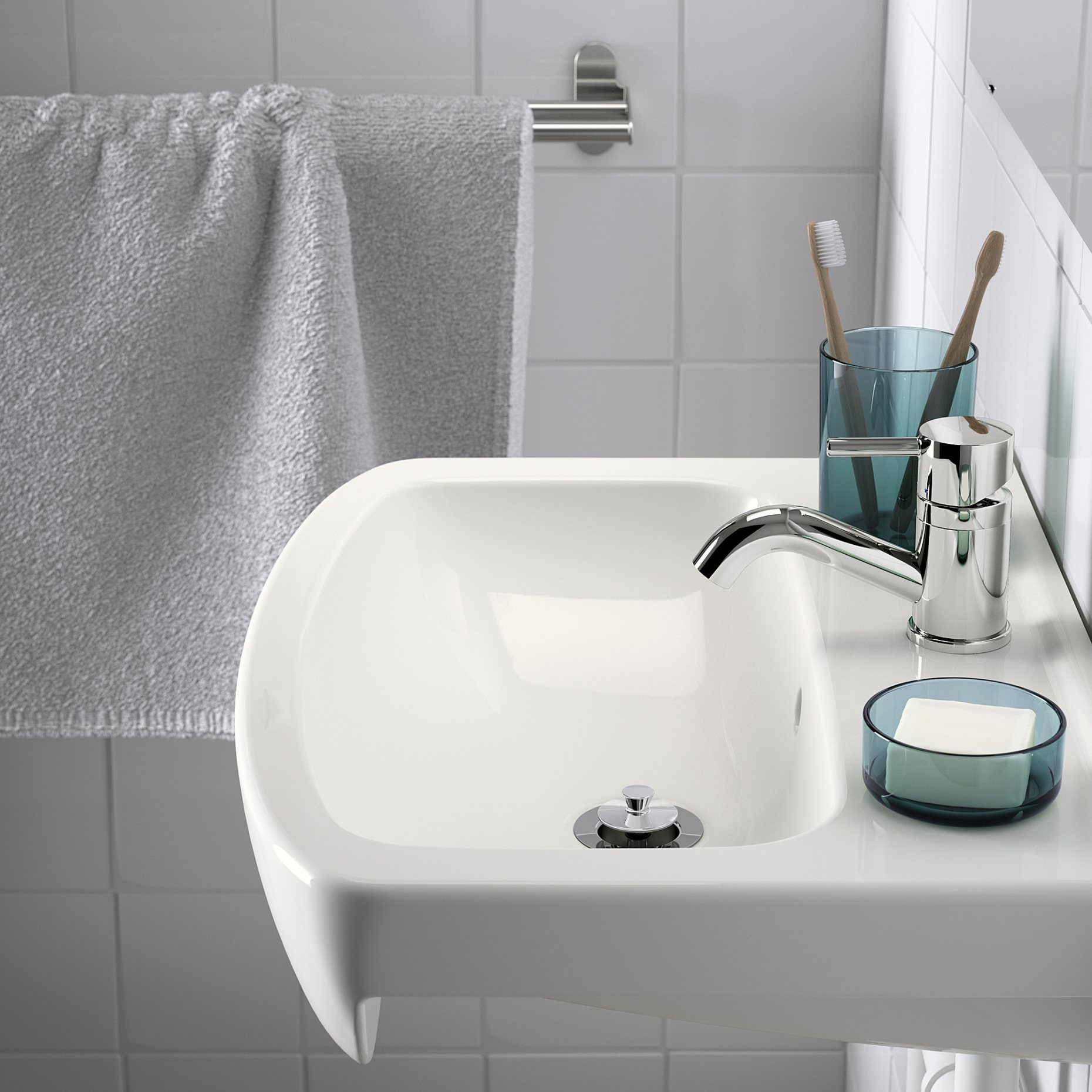 BJÖRKÅN, single wash-basin, 54x40 cm, 004.681.49
