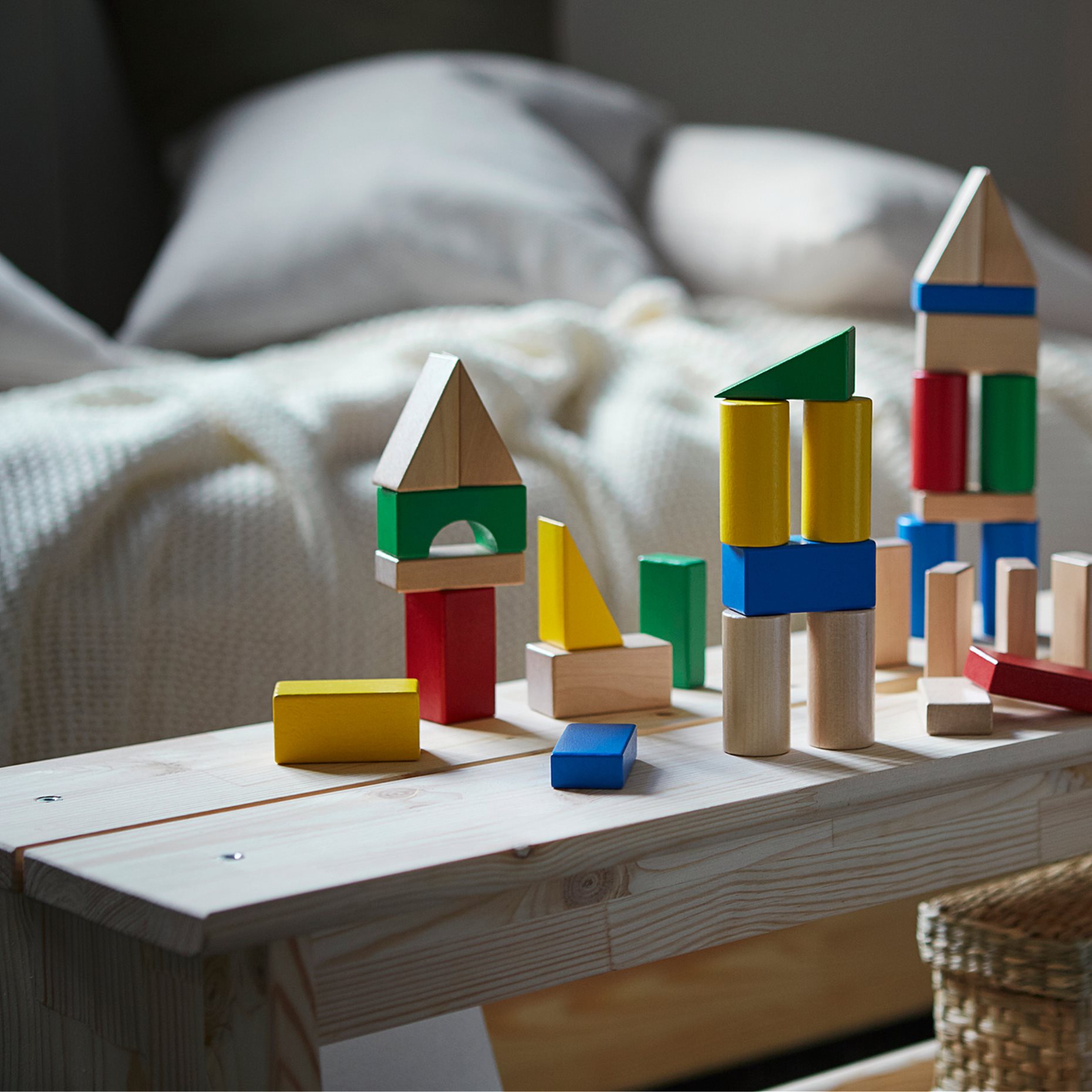 UNDERHÅLLA, σετ 40 τεμ. ξύλινα τουβλάκια, 005.066.84