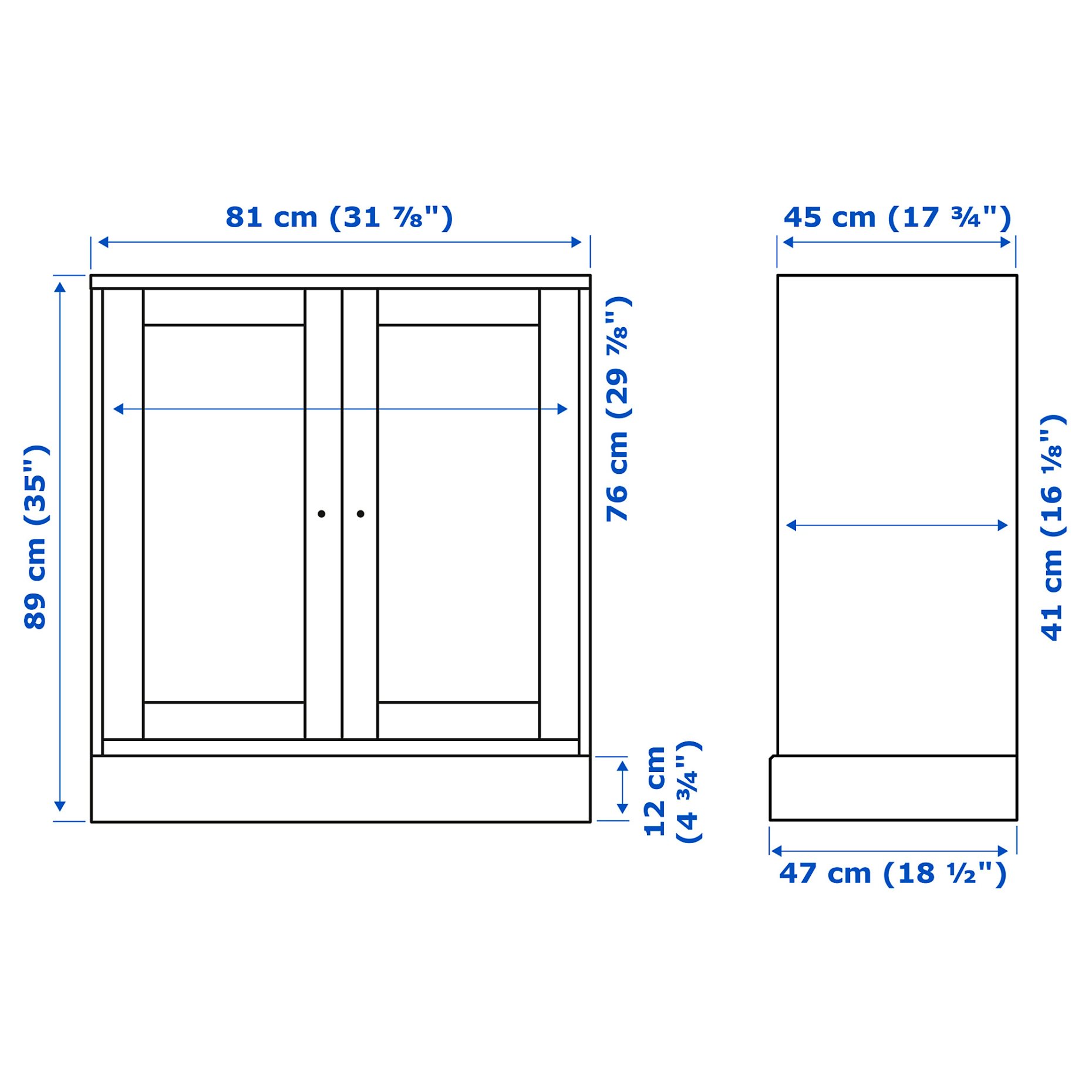 HAVSTA, cabinet with plinth, 81x47x89 cm, 005.292.42