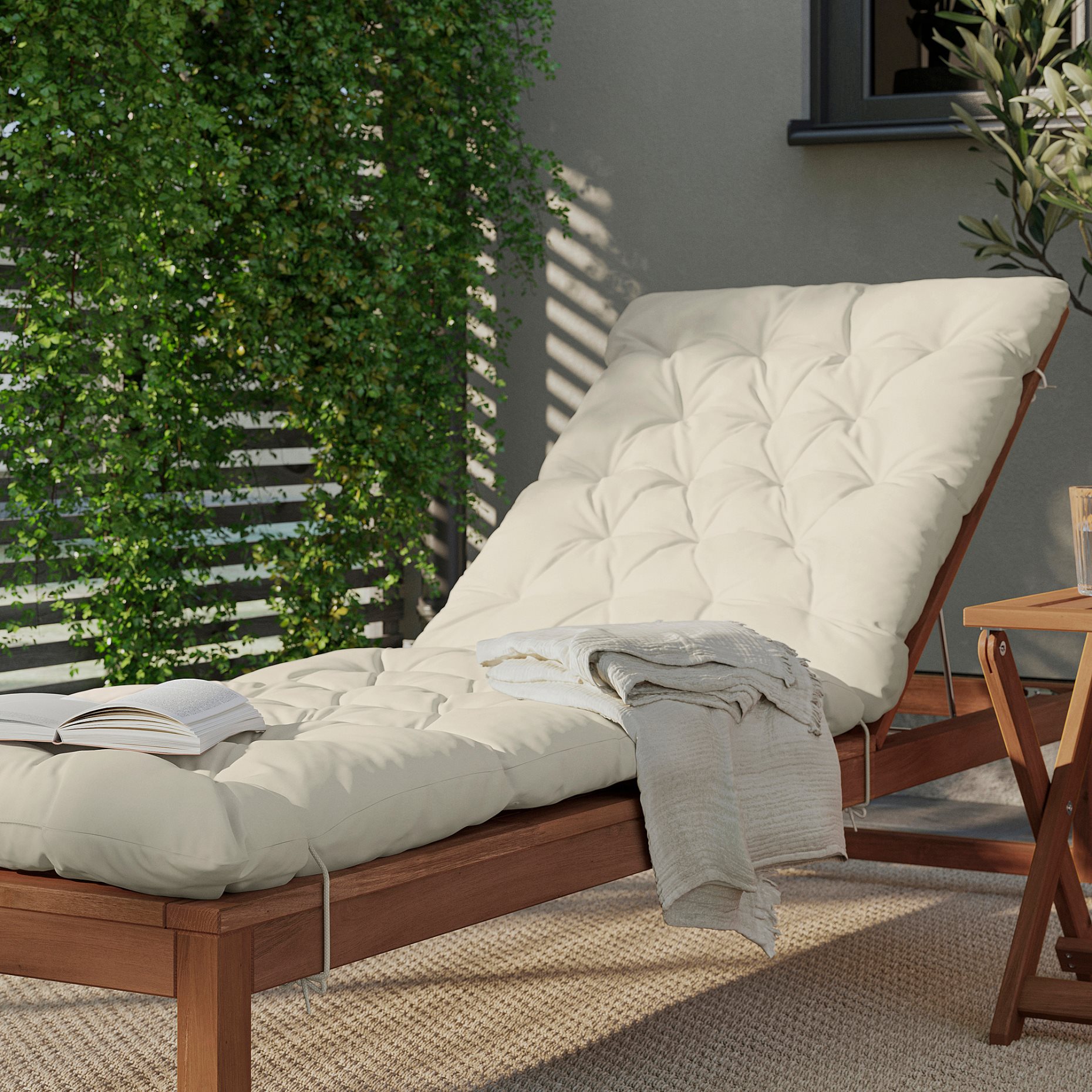 KUDDARNA, sun lounger cushion outdoor, 190x60 cm, 005.472.60