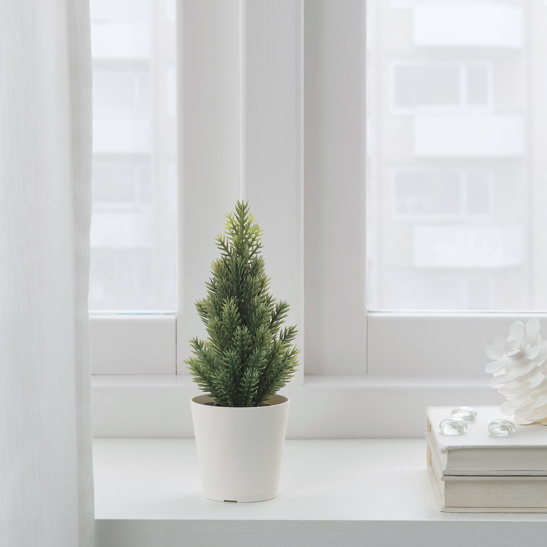 VINTERFINT, artificial potted plant with pot/in/outdoor/Christmas tree, 6 cm, 005.529.25