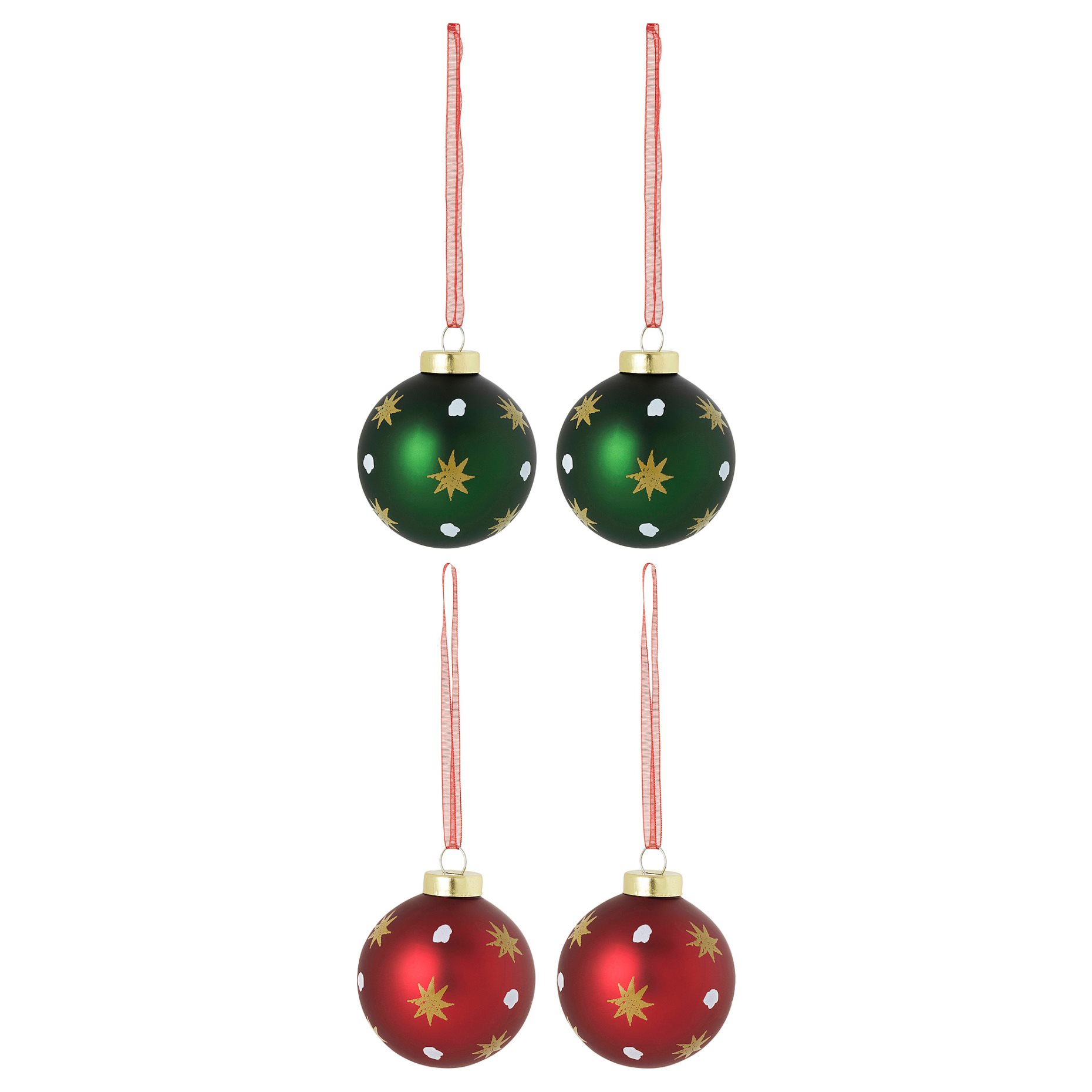 VINTERFINT, decoration bauble/glass/4 pack, 5 cm, 005.576.02