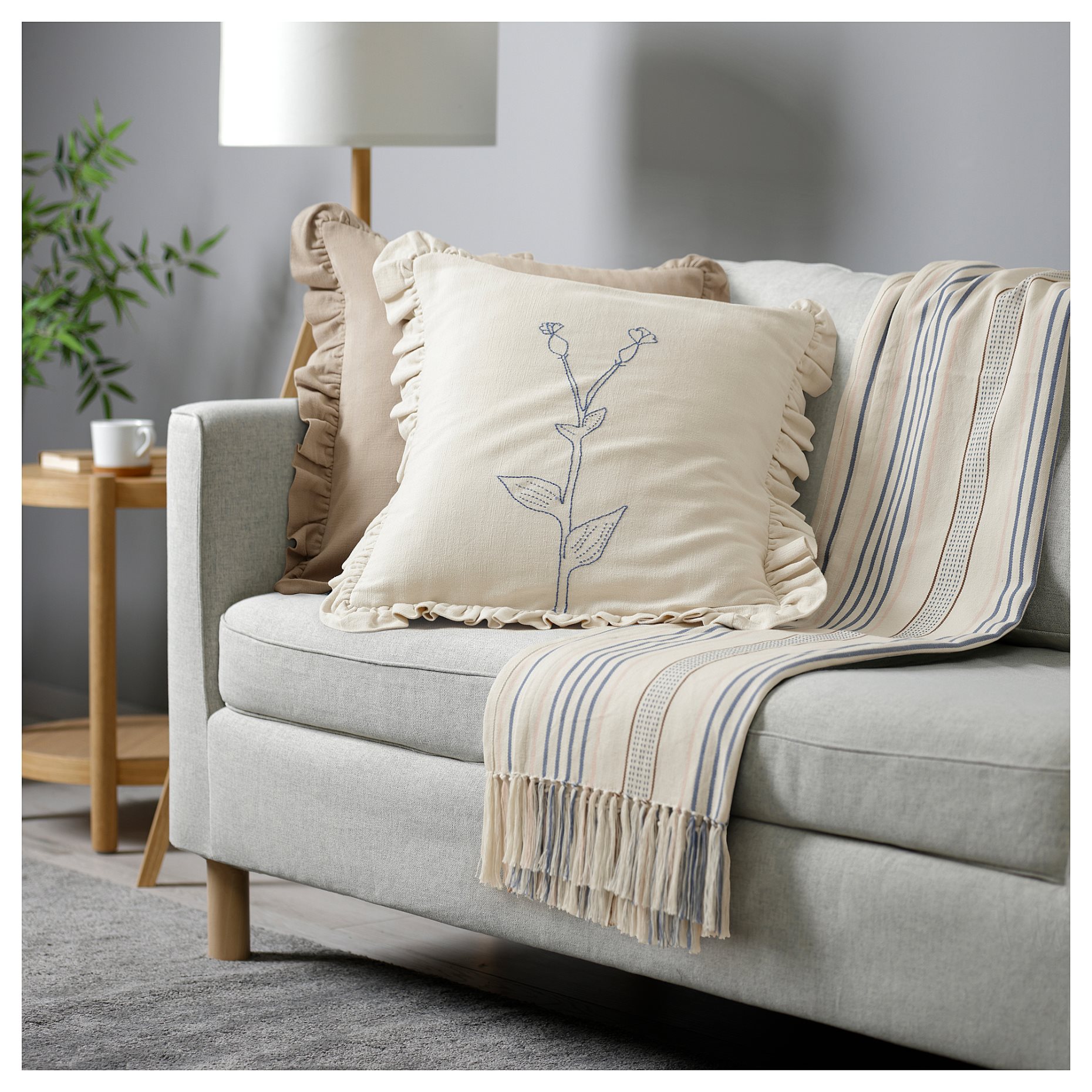 AKERNEJLIKA, cushion cover/ embroidery, 50x50 cm, 005.701.75