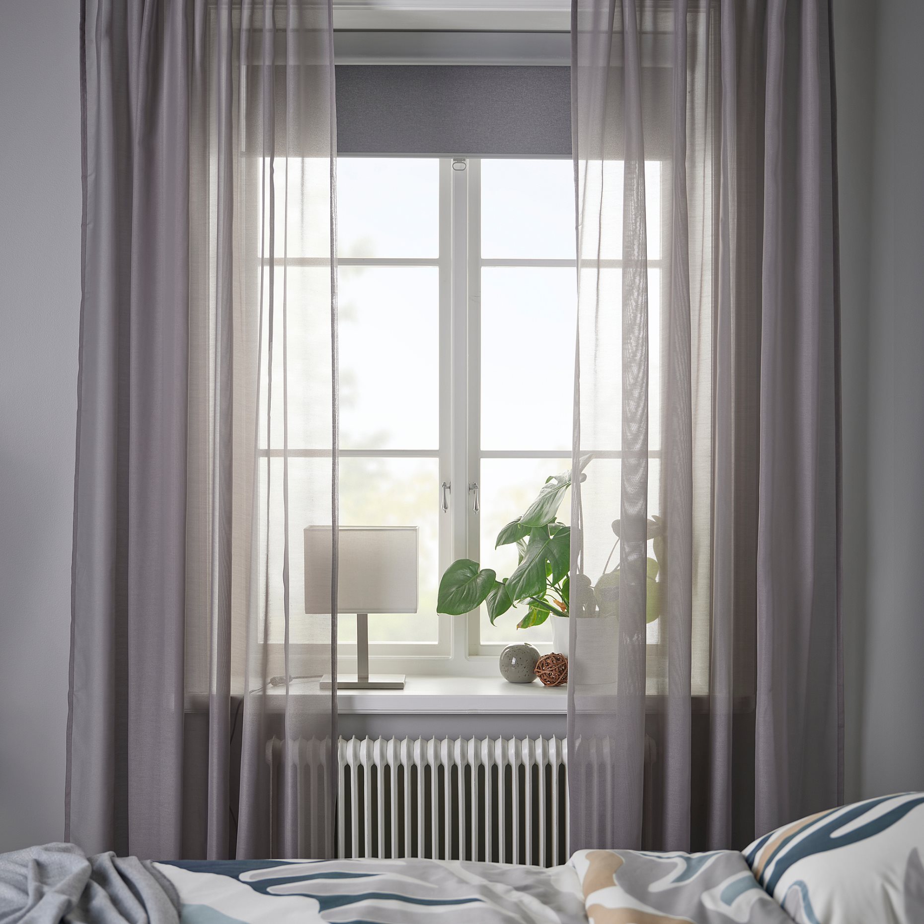 STENFRÖ, sheer curtains with heading tape/1 pair, 145x300 cm, 005.948.88