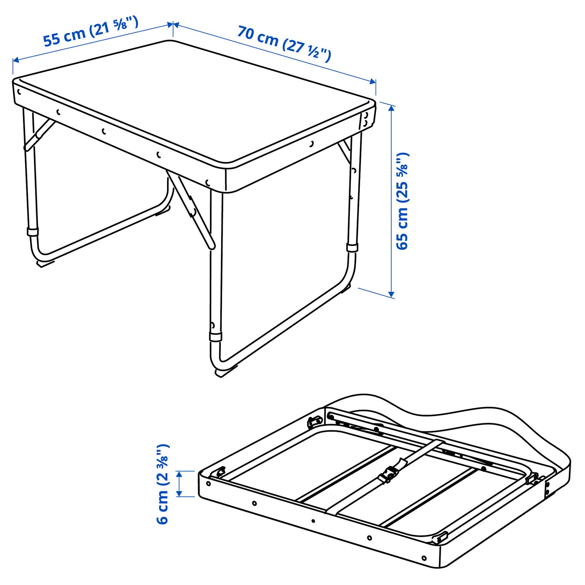 STRANDÖN, folding table, 70x55 cm, 006.004.60