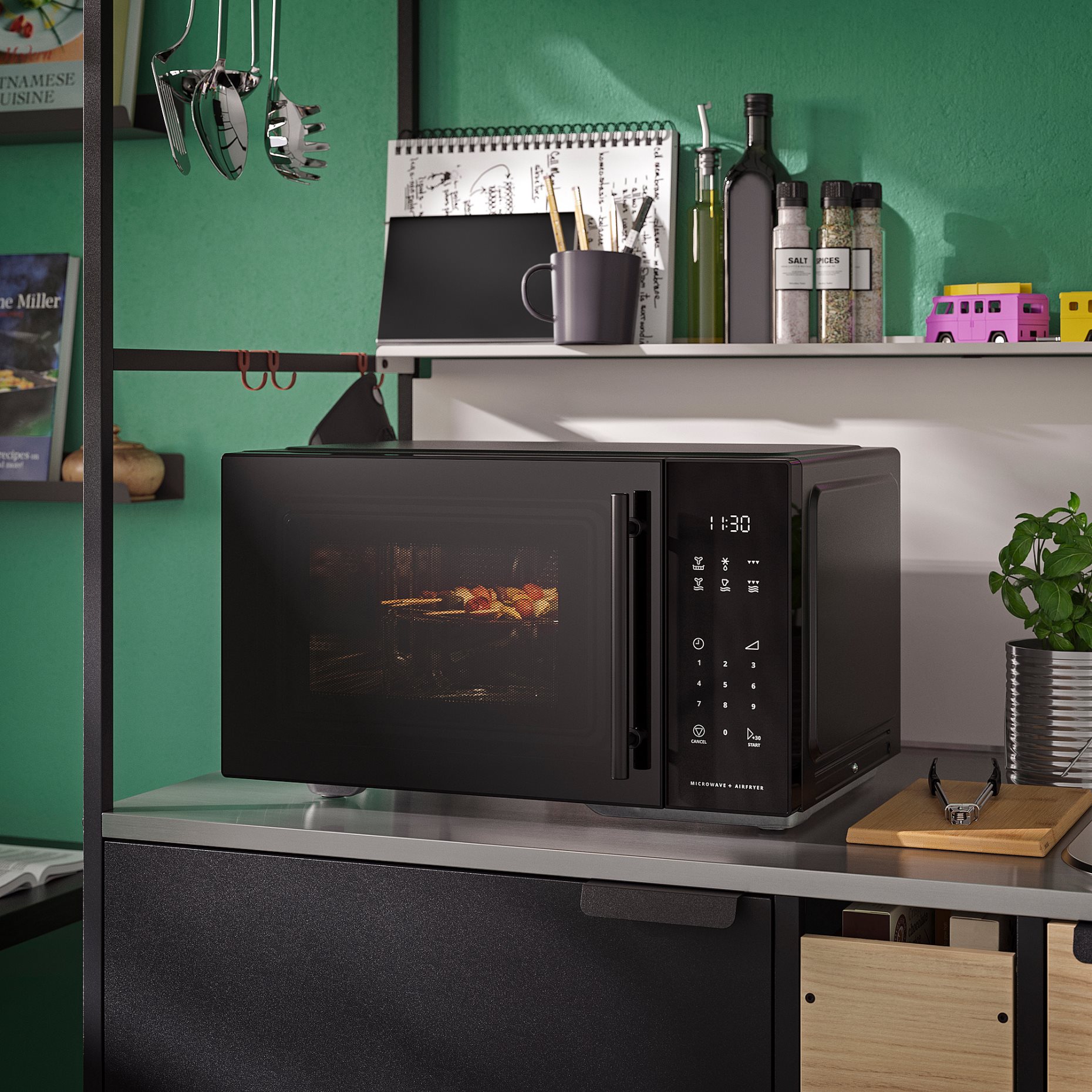 GÅTEBO, φούρνος μικροκυμάτων λειτουργία air fry/IKEA 500/, 006.035.19