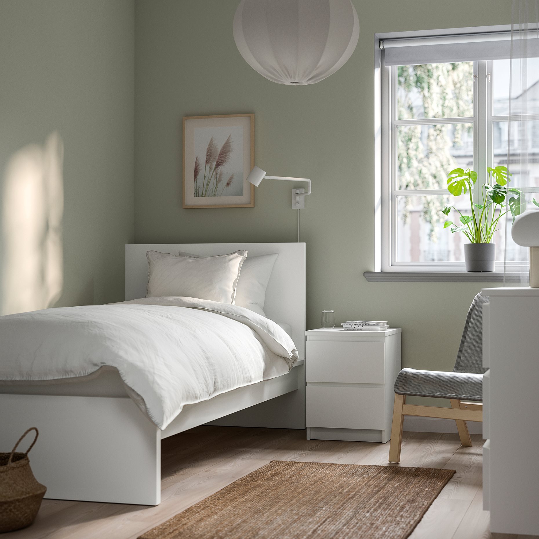 MALM, bed frame/high, 90X200 cm, 090.200.32