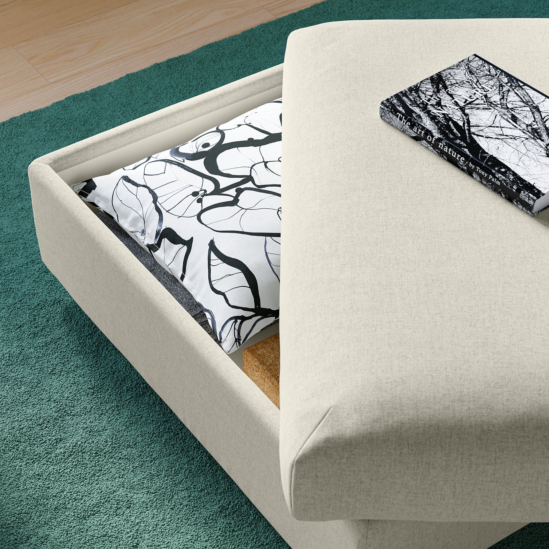VIMLE, footstool with storage, 093.925.84