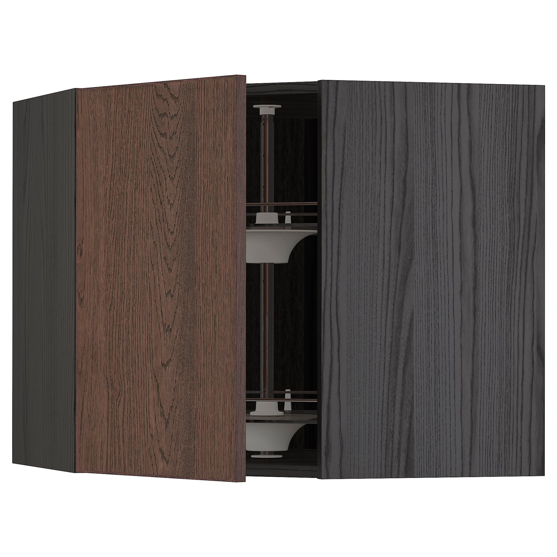 METOD, corner wall cabinet with carousel, 68x60 cm, 094.058.26