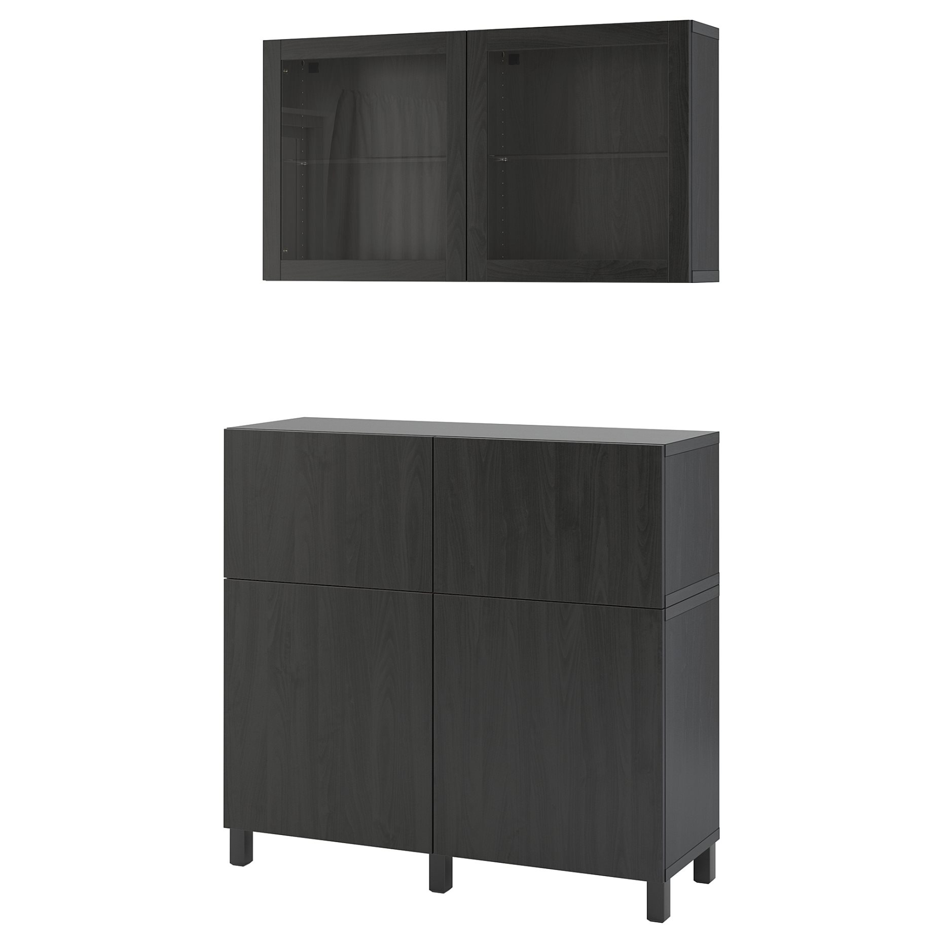 BESTÅ, storage combination with doors/drawers soft closing, 120x42x213 cm, 094.124.93