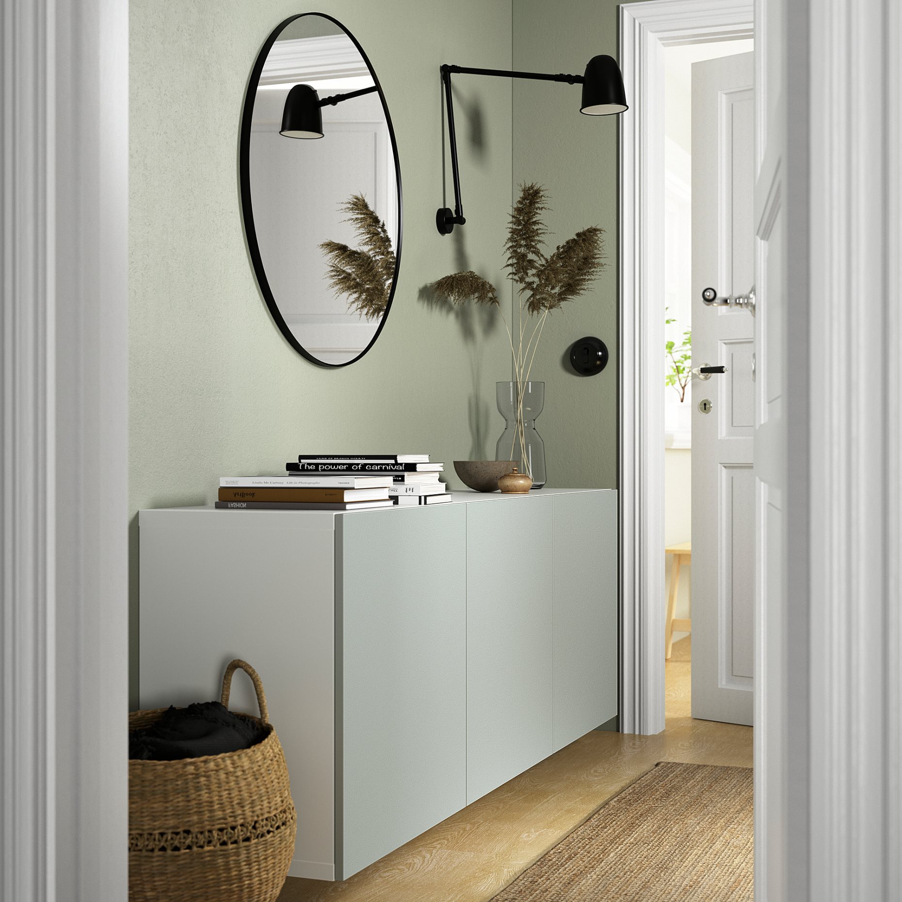 BESTÅ, wall-mounted cabinet combination, 180x42x64 cm, 094.217.94