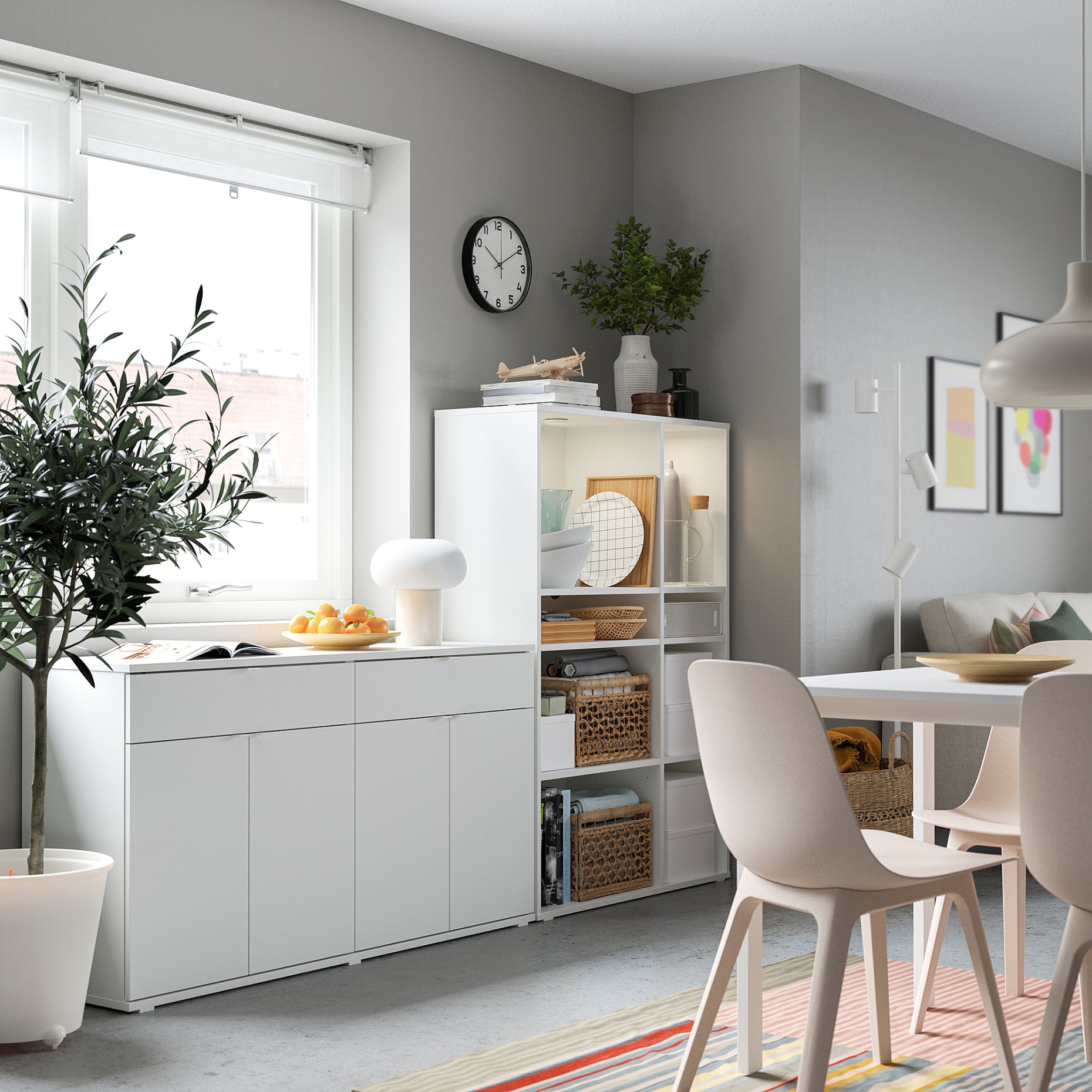 VIHALS, σύνθεση αποθήκευσης, 235x37x140 cm, 094.406.17