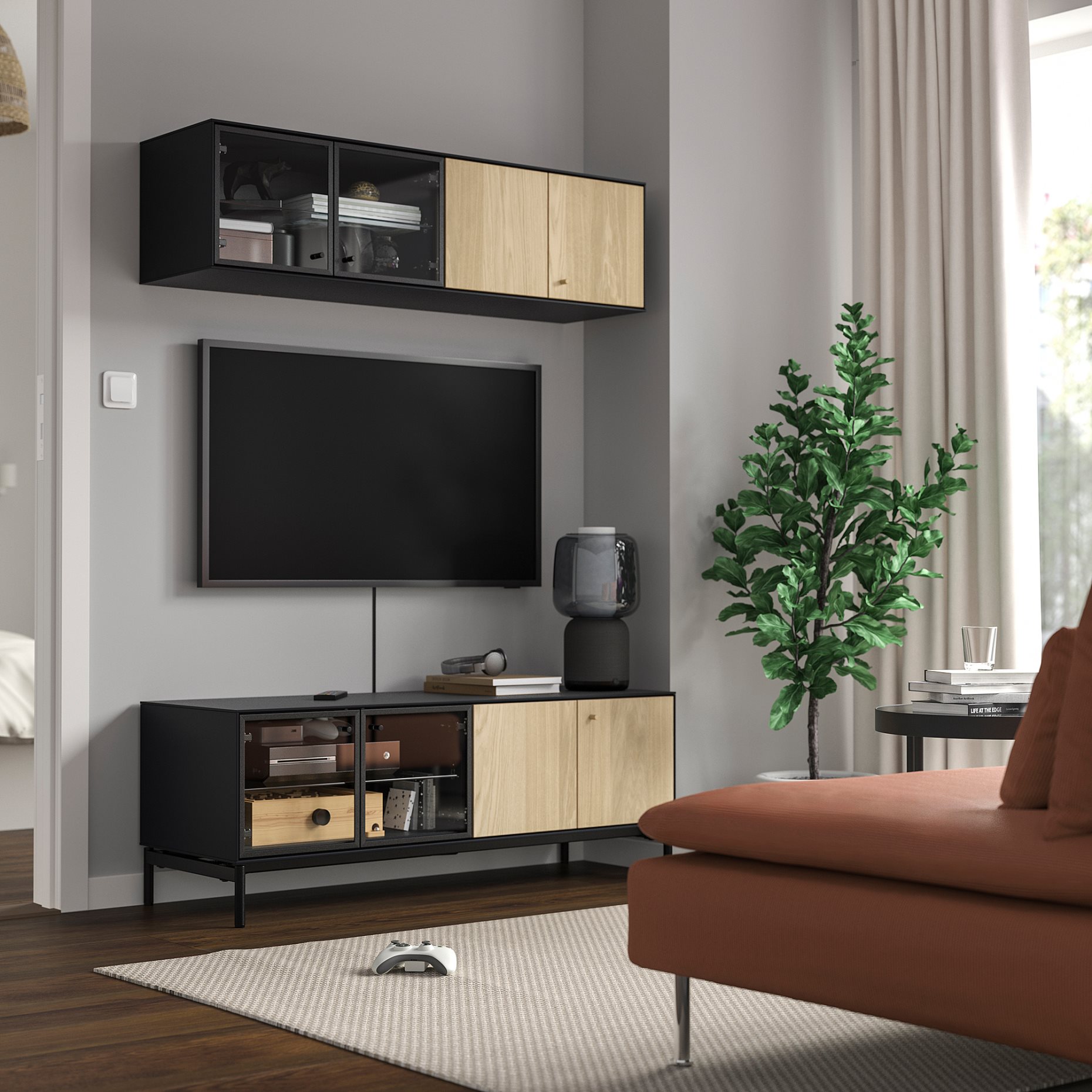 BOASTAD, TV storage combination, 121x42 cm, 095.352.10