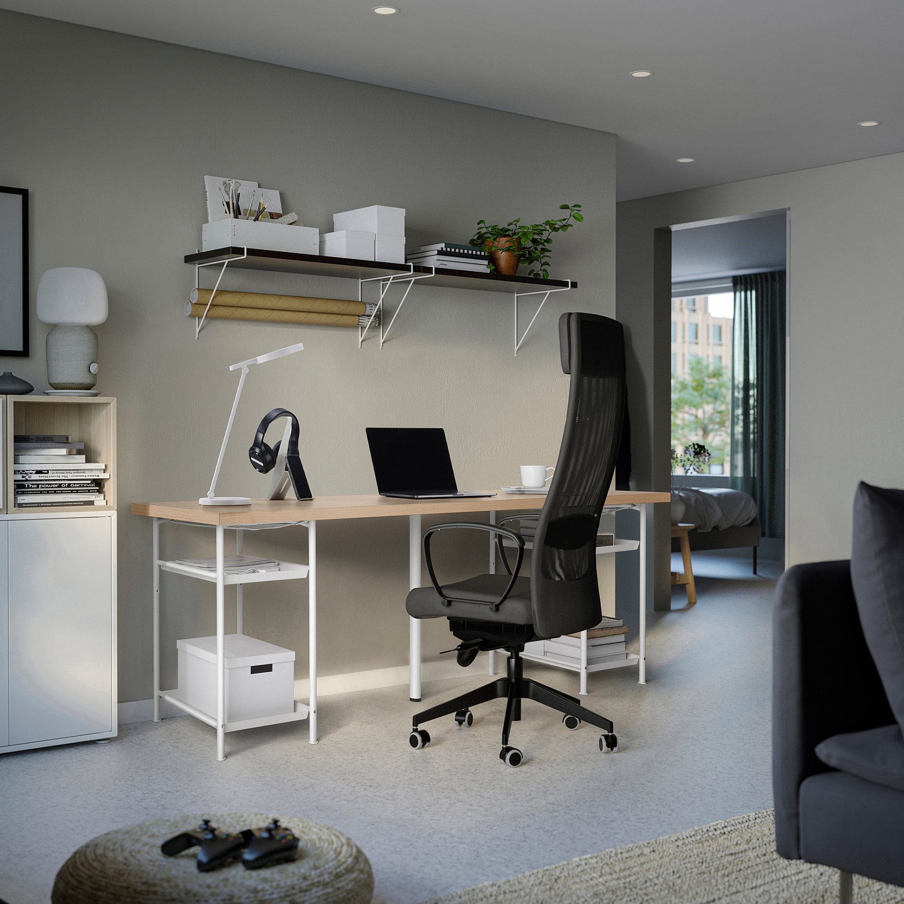 LAGKAPTEN/SPAND, desk, 200x60 cm, 095.685.40