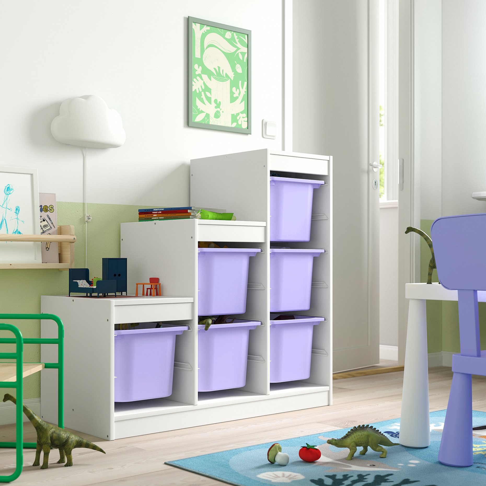 TROFAST, storage combination with boxes, 99x44x94 cm, 095.733.20