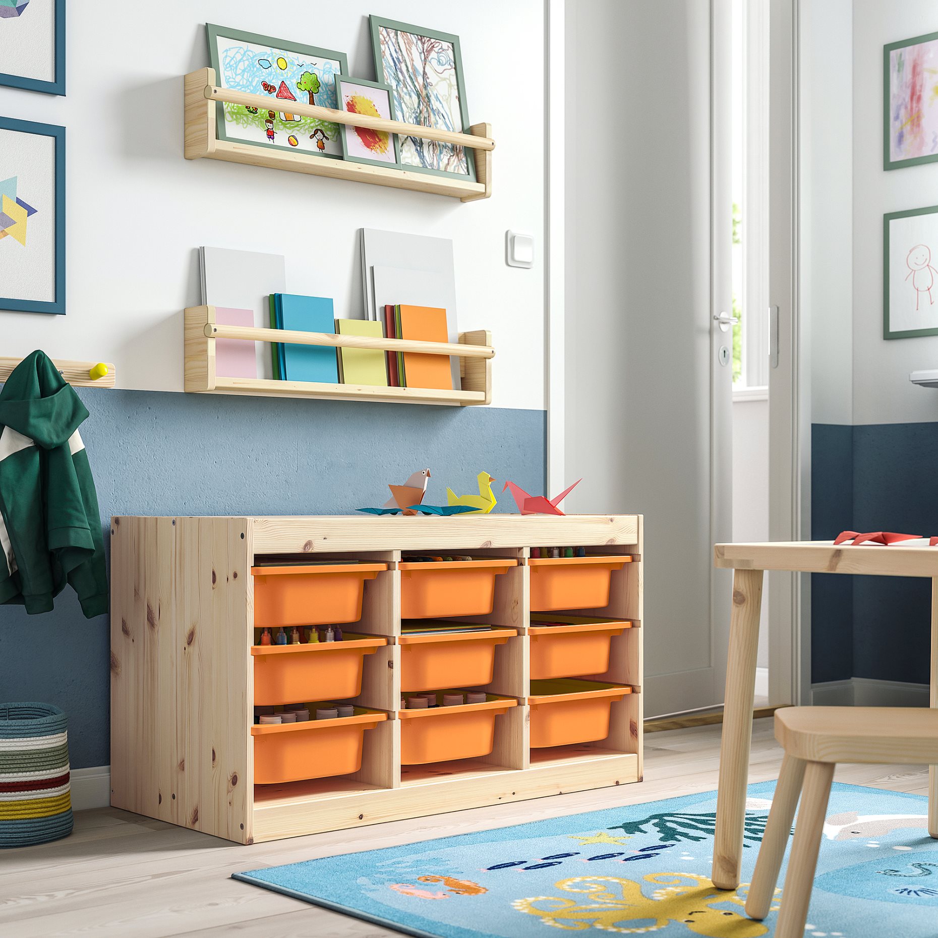 TROFAST, storage combination with boxes, 93x44x52 cm, 095.748.57