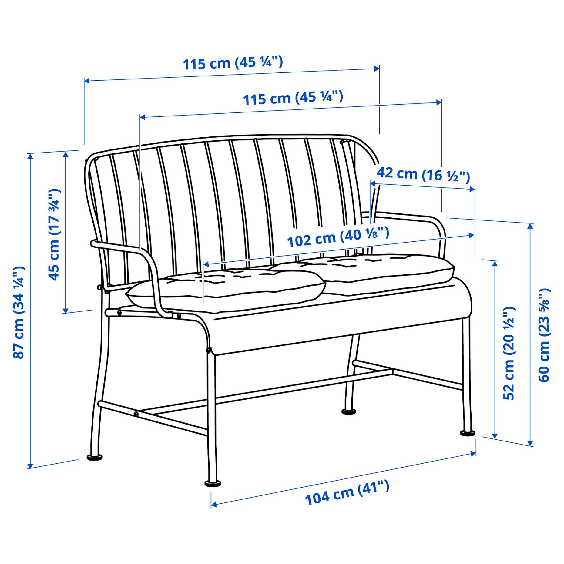 LÄCKÖ, 2-seat sofa, outdoor, 095.753.62