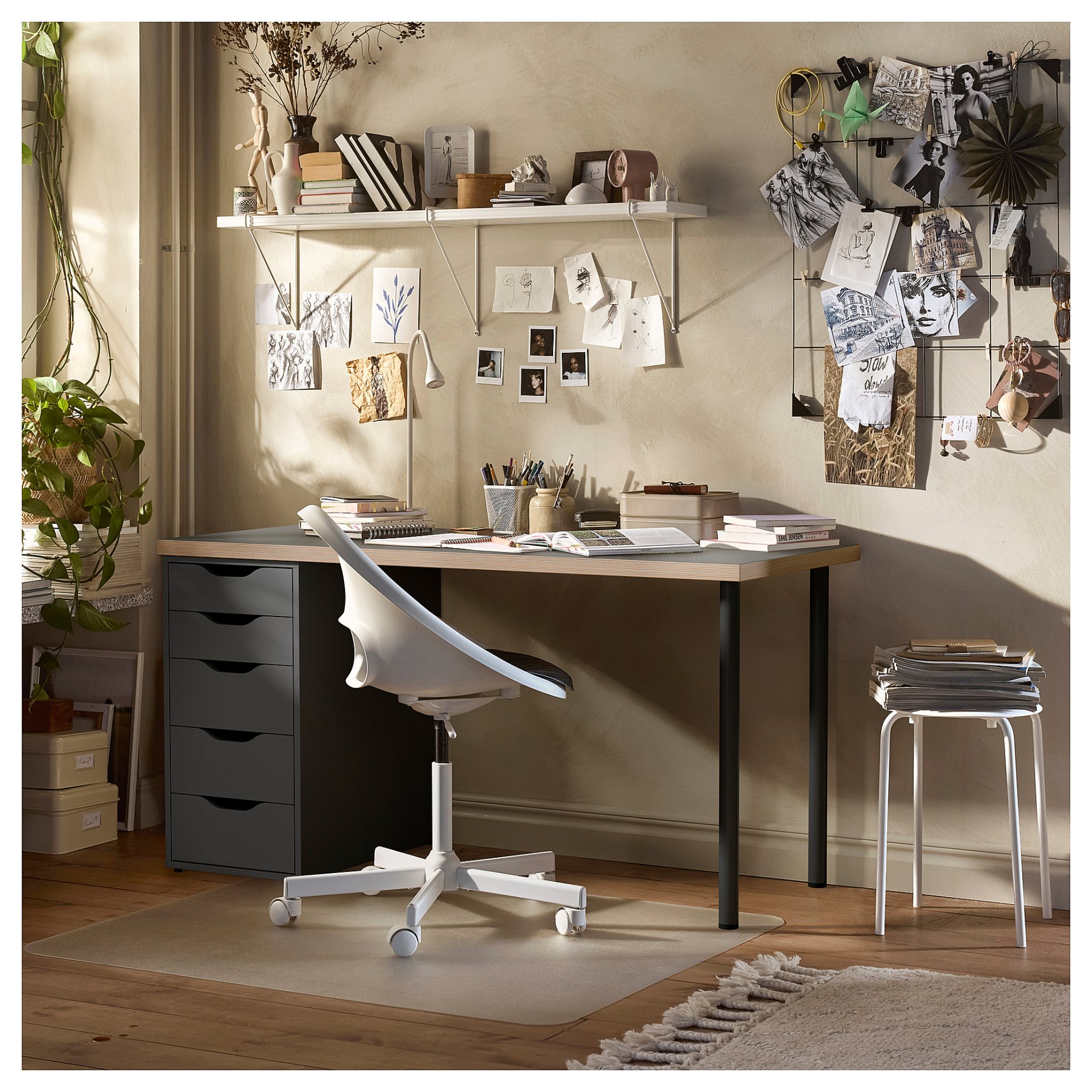 LAGKAPTEN/ALEX, desk, 140x60 cm, 095.853.80
