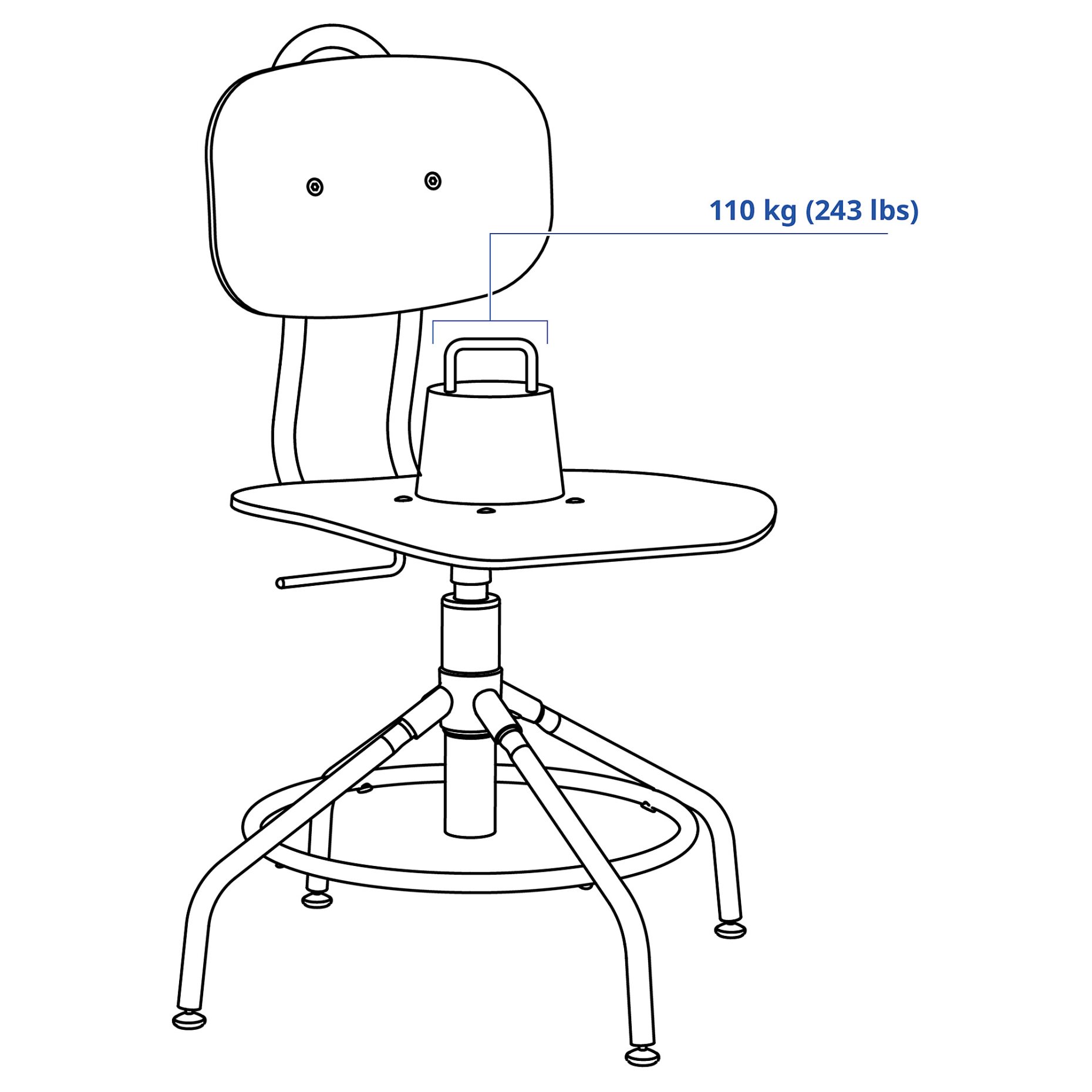 KULLABERG, περιστρεφόμενη καρέκλα, 103.203.41