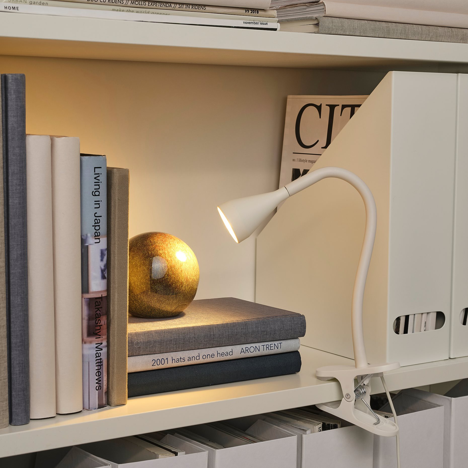 NÄVLINGE, clamp spotlight with built-in LED light source, 104.498.91