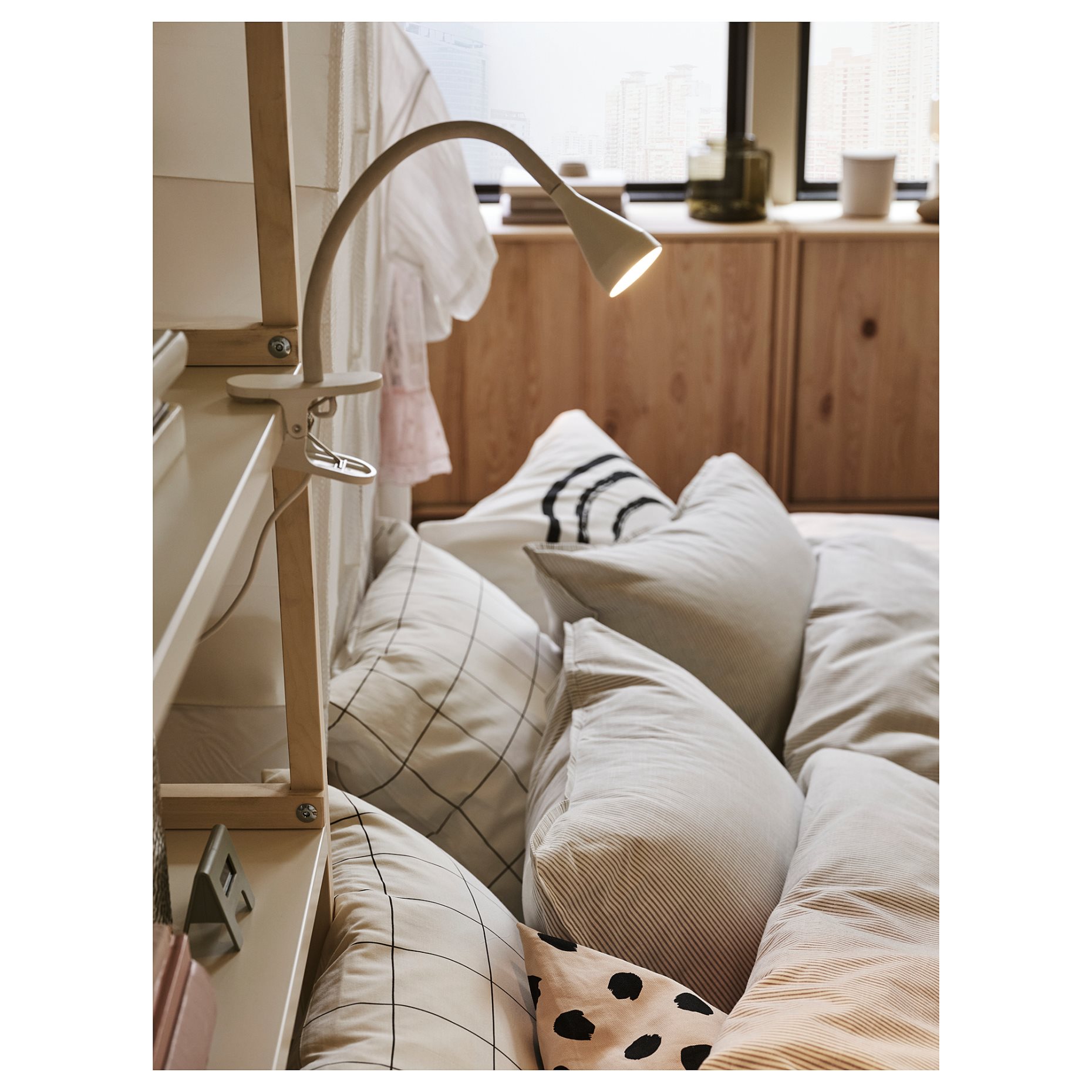 NÄVLINGE, clamp spotlight with built-in LED light source, 104.498.91