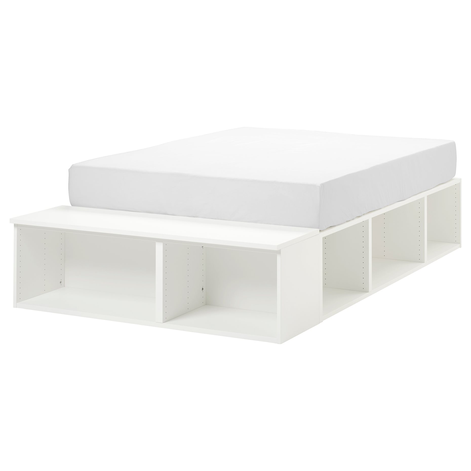 PLATSA, bed with storage, 140x200 cm, 104.530.86