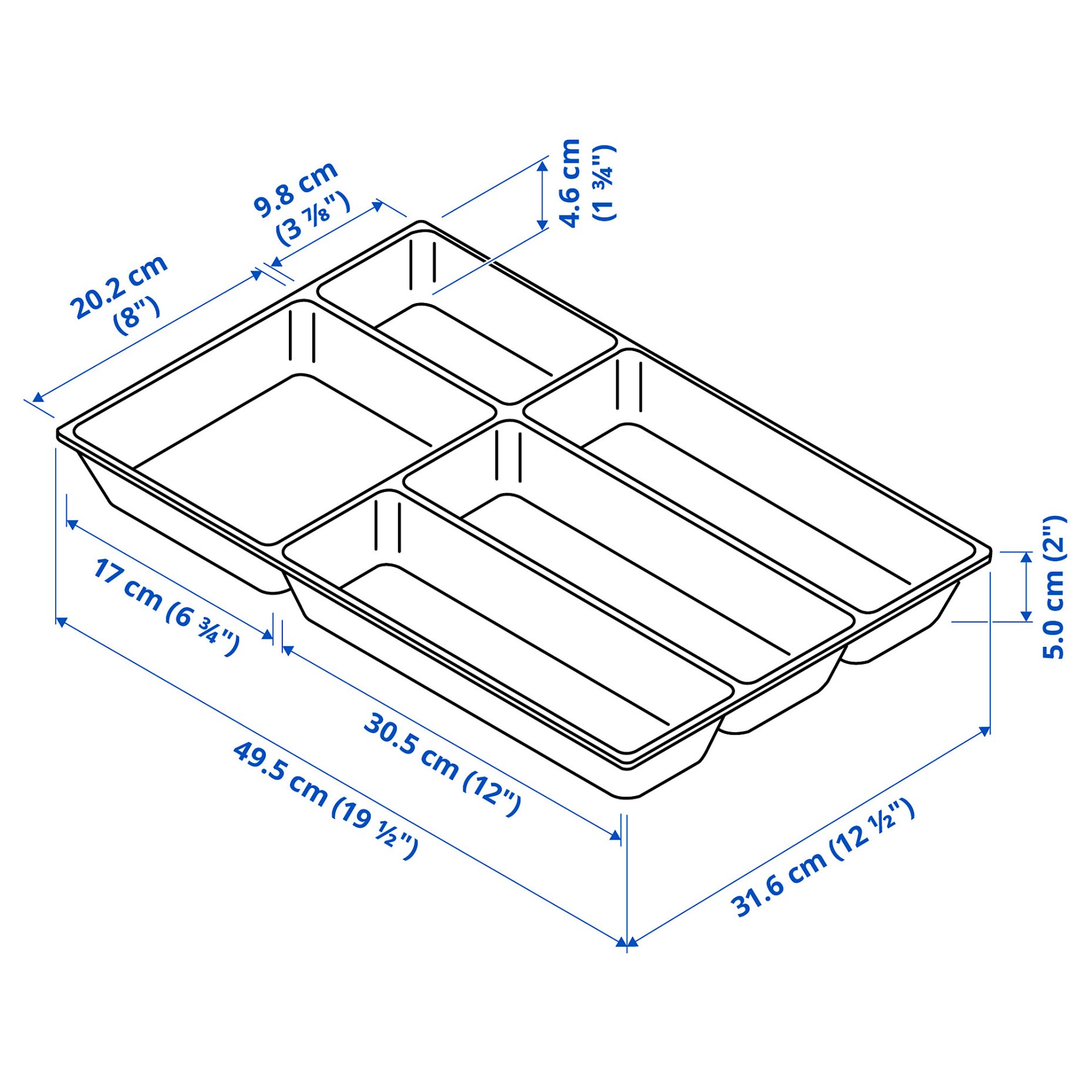 UPPDATERA, cutlery tray, 32x50 cm, 104.600.20