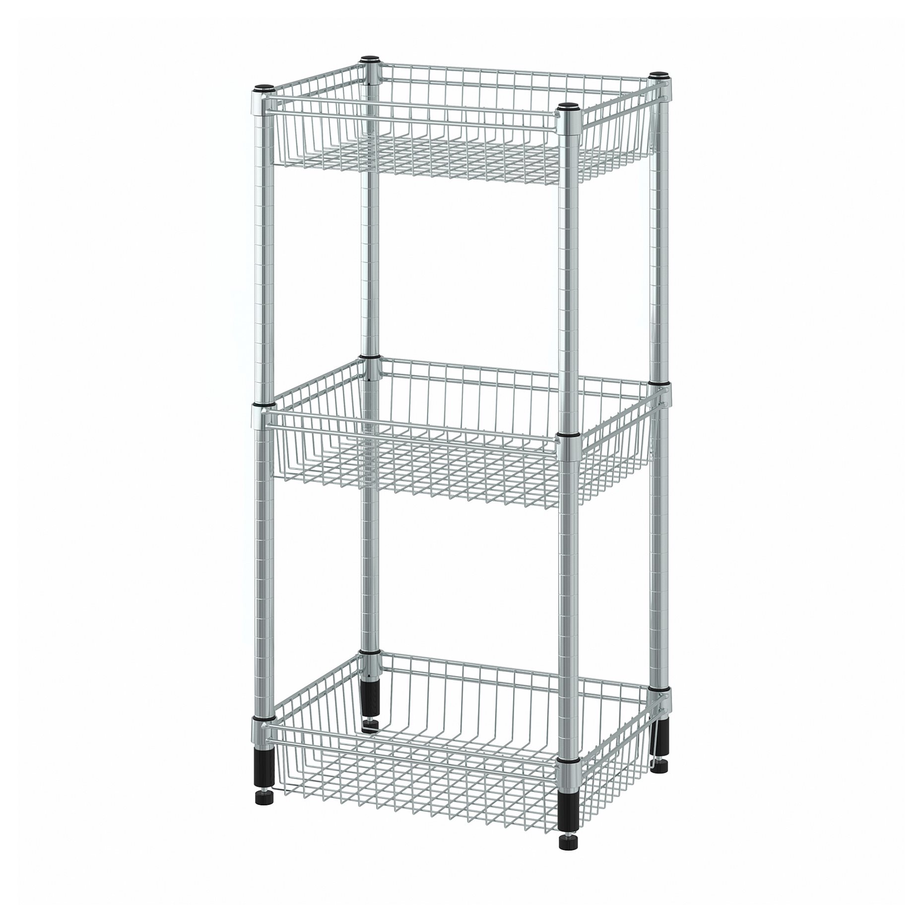 OMAR, shelving unit with 3 baskets, 46x36x94 cm, 104.830.74