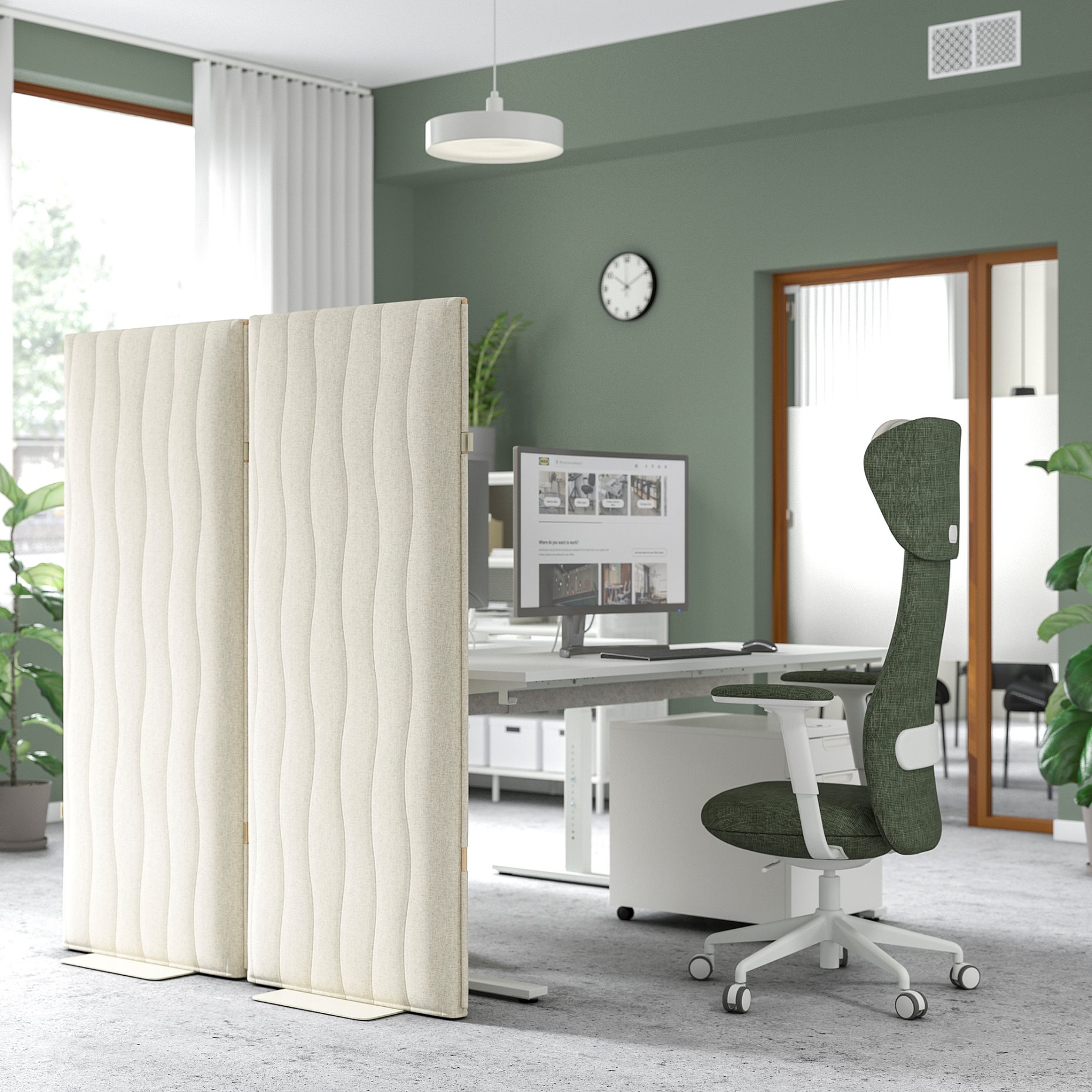 MITTZON, acoustic screen/floor standing, 70x157 cm, 105.282.04