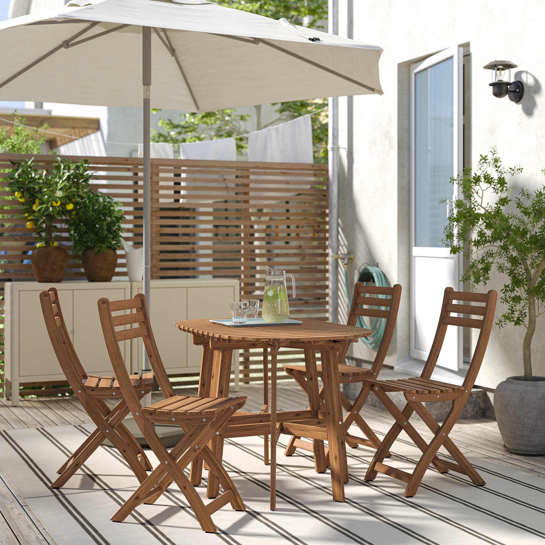 ASKHOLMEN, gateleg table/outdoor, 30-110 cm, 105.575.26