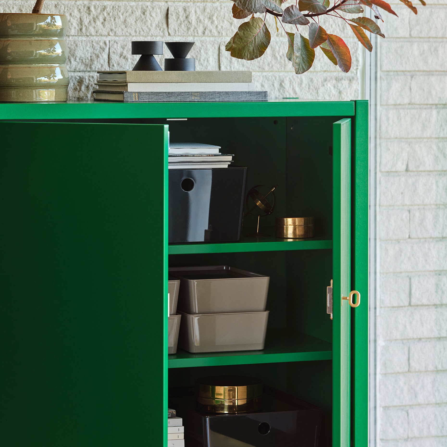 STOCKHOLM 2025, cabinet with 2 doors, 80x40x126 cm, 105.864.92