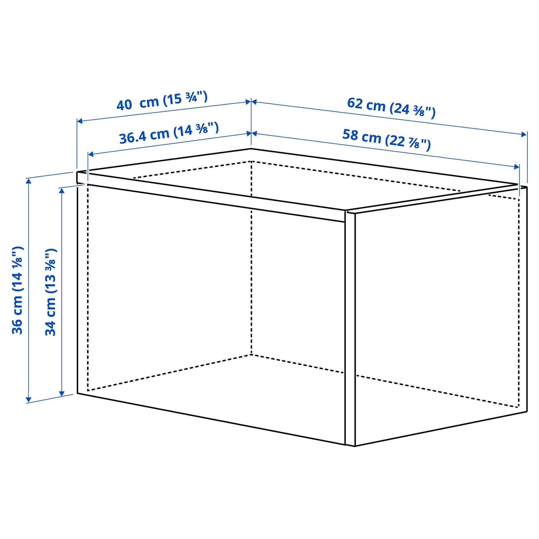 LASTARE, height extension unit with door, 40x62x36 cm, 105.964.86