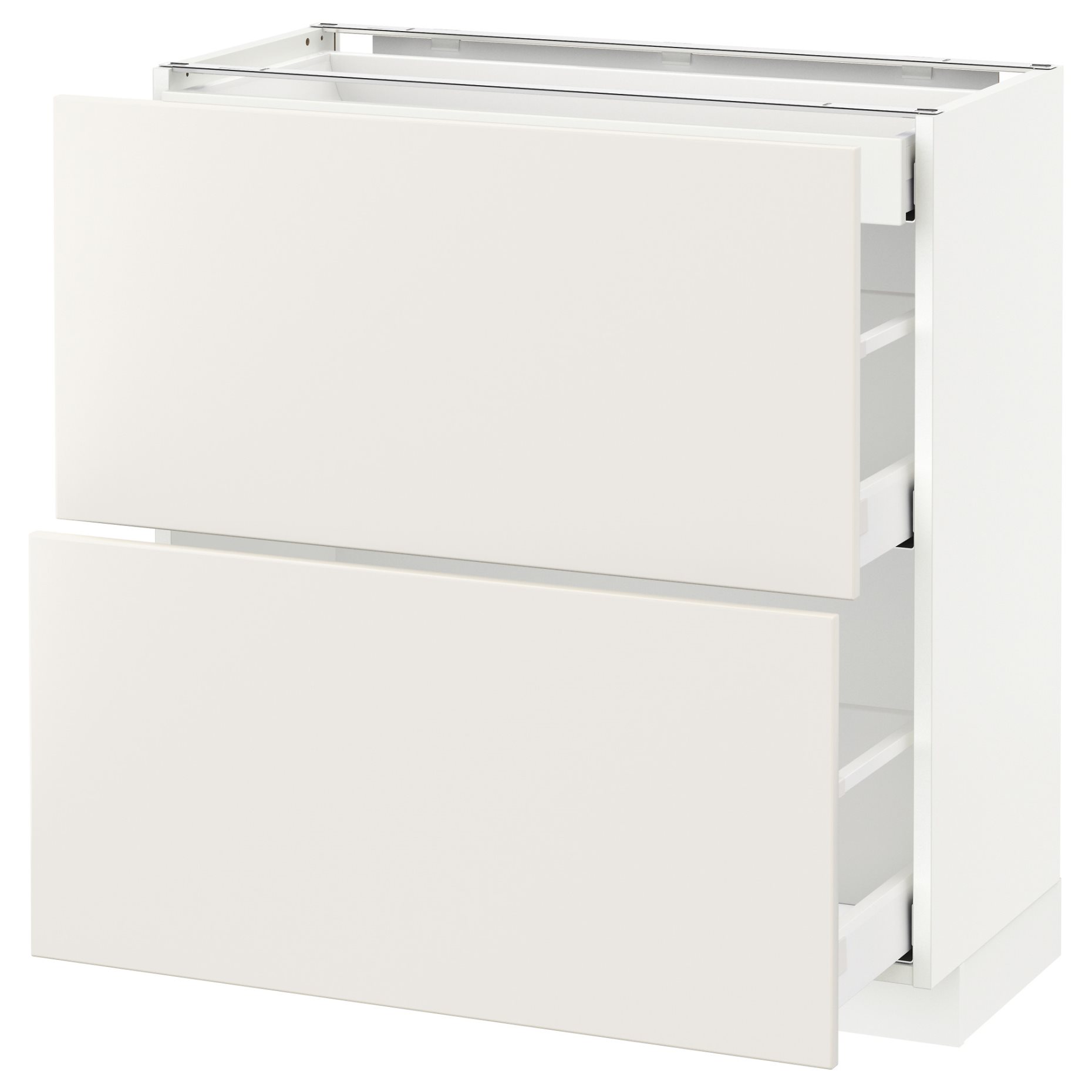 METOD/MAXIMERA, base cabinet with 2 fronts/3 drawers, 191.135.54