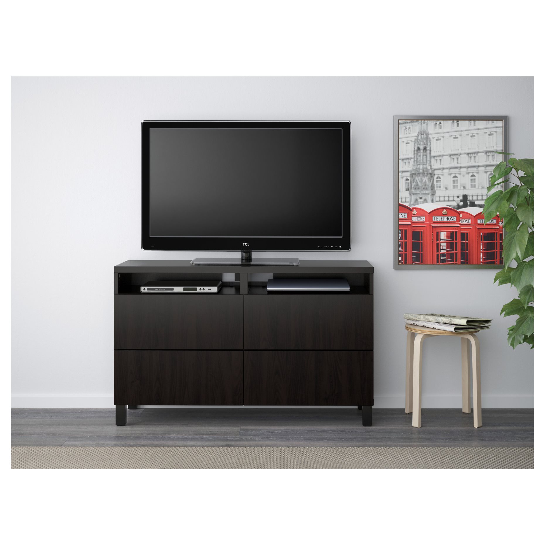 BESTÅ, έπιπλο TV με συρτάρια, 120x40x74 cm, 191.939.23