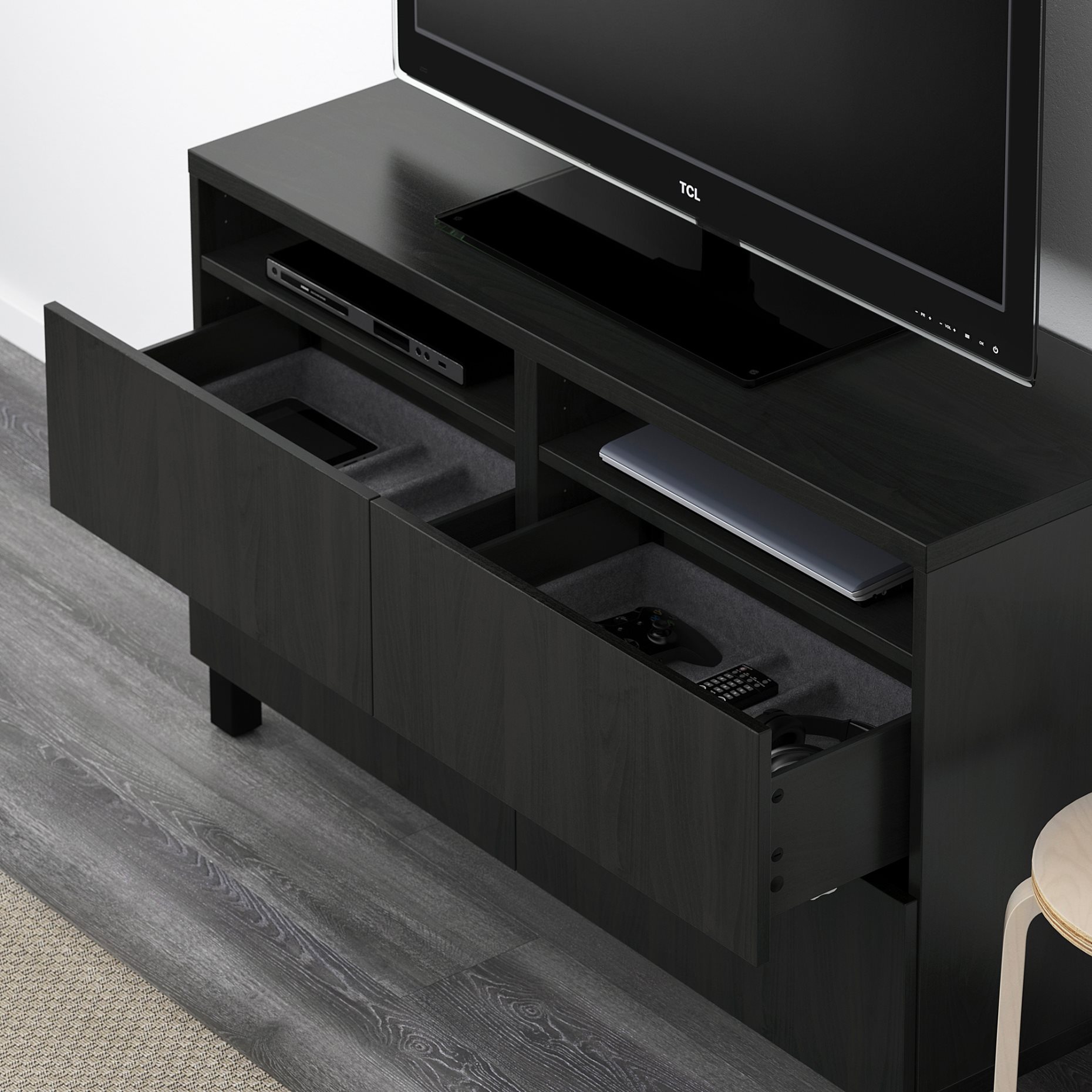 BESTÅ, TV bench with drawers, 120x40x74 cm, 191.939.23