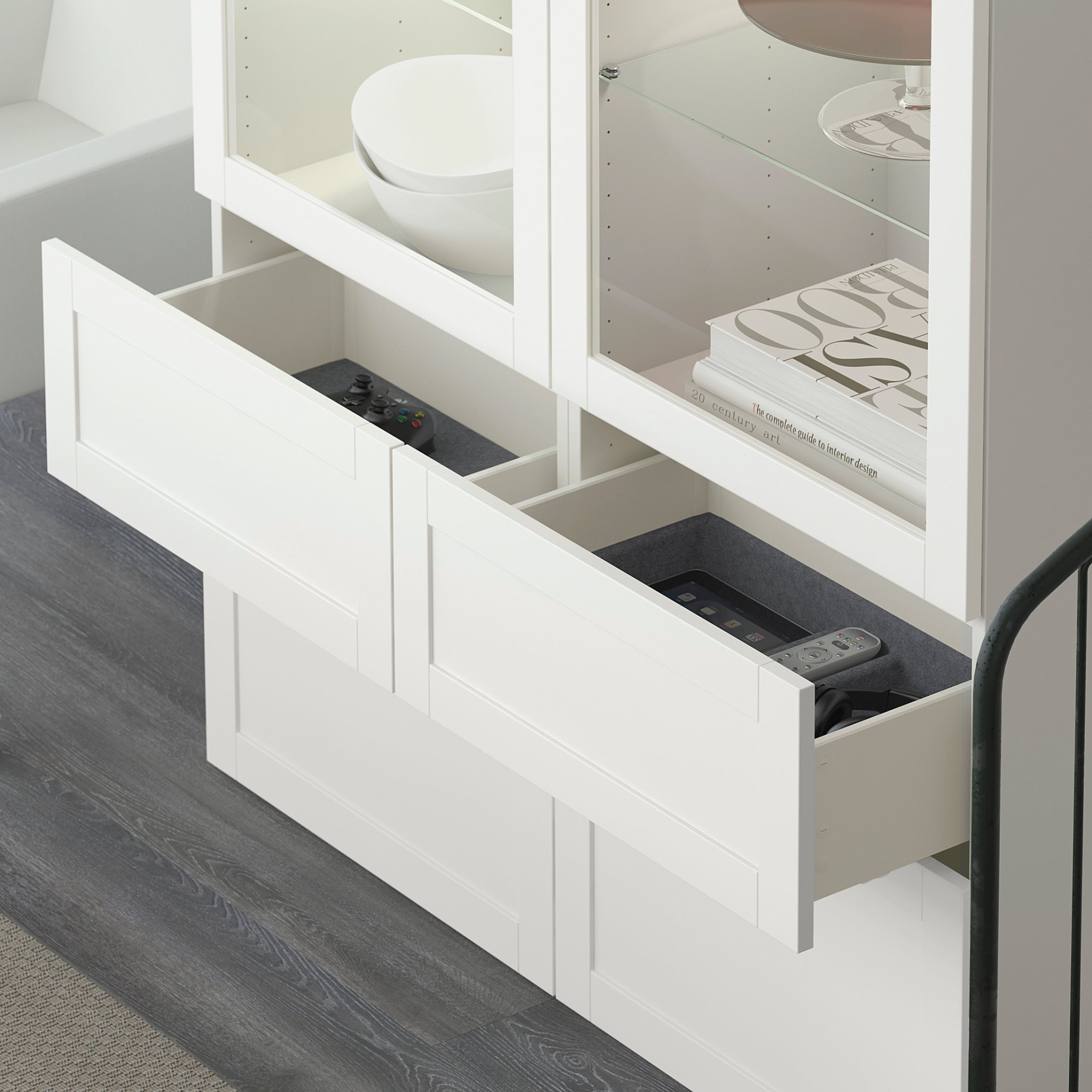 BESTÅ, storage combination with glass doors, 120x40x192 cm, 191.960.02