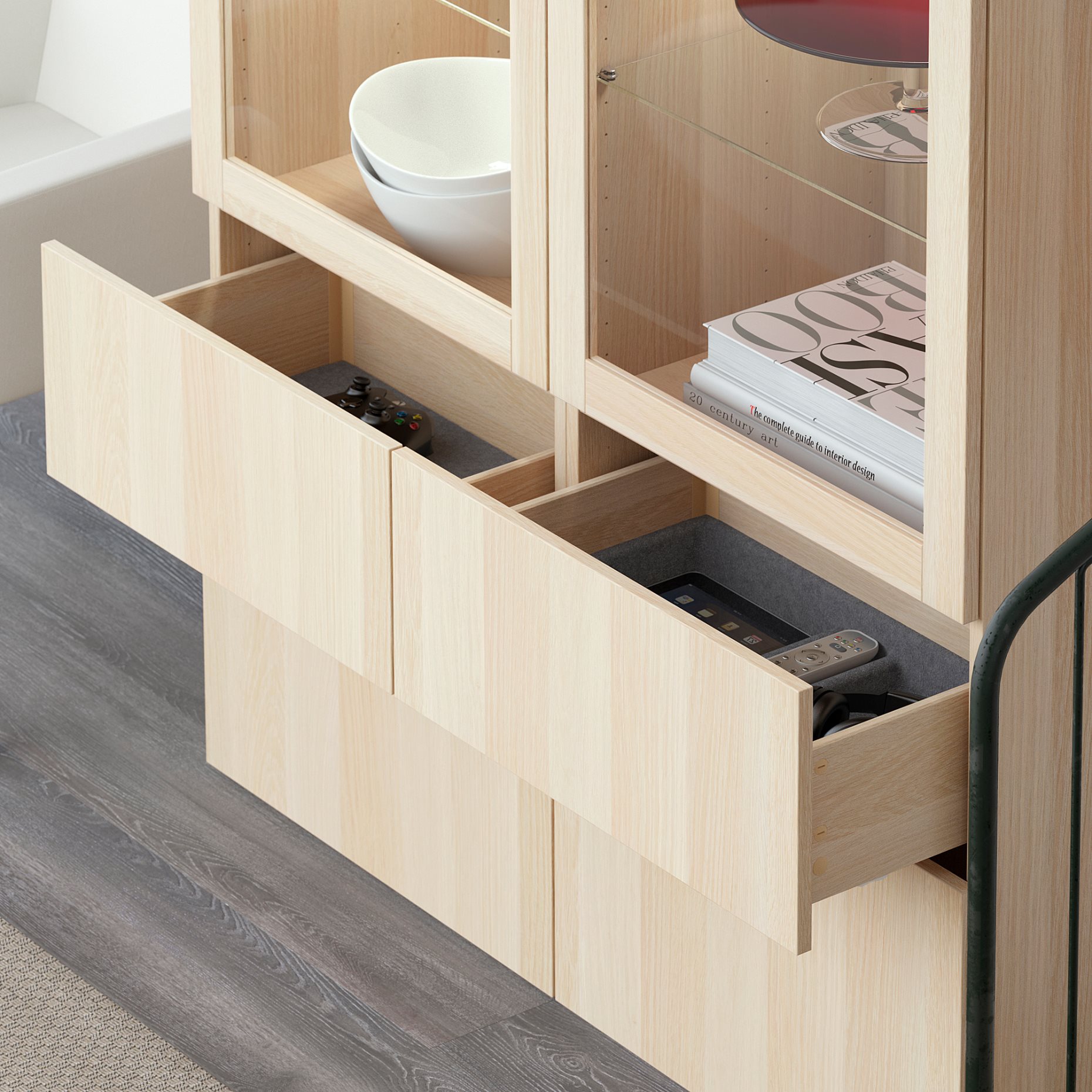 BESTÅ, storage combination with glass doors, 120x40x192 cm, 191.960.16