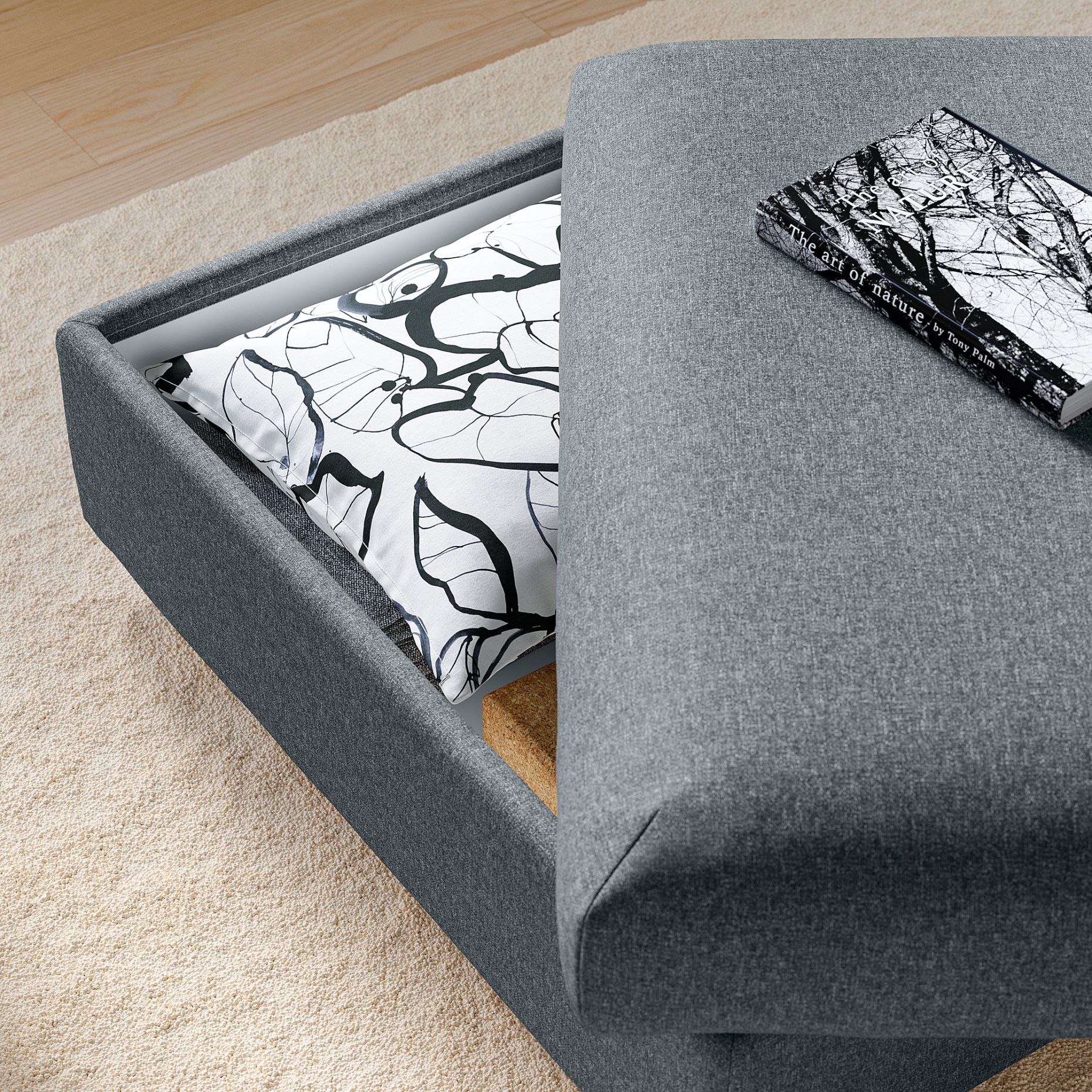VIMLE, footstool with storage, 193.925.88