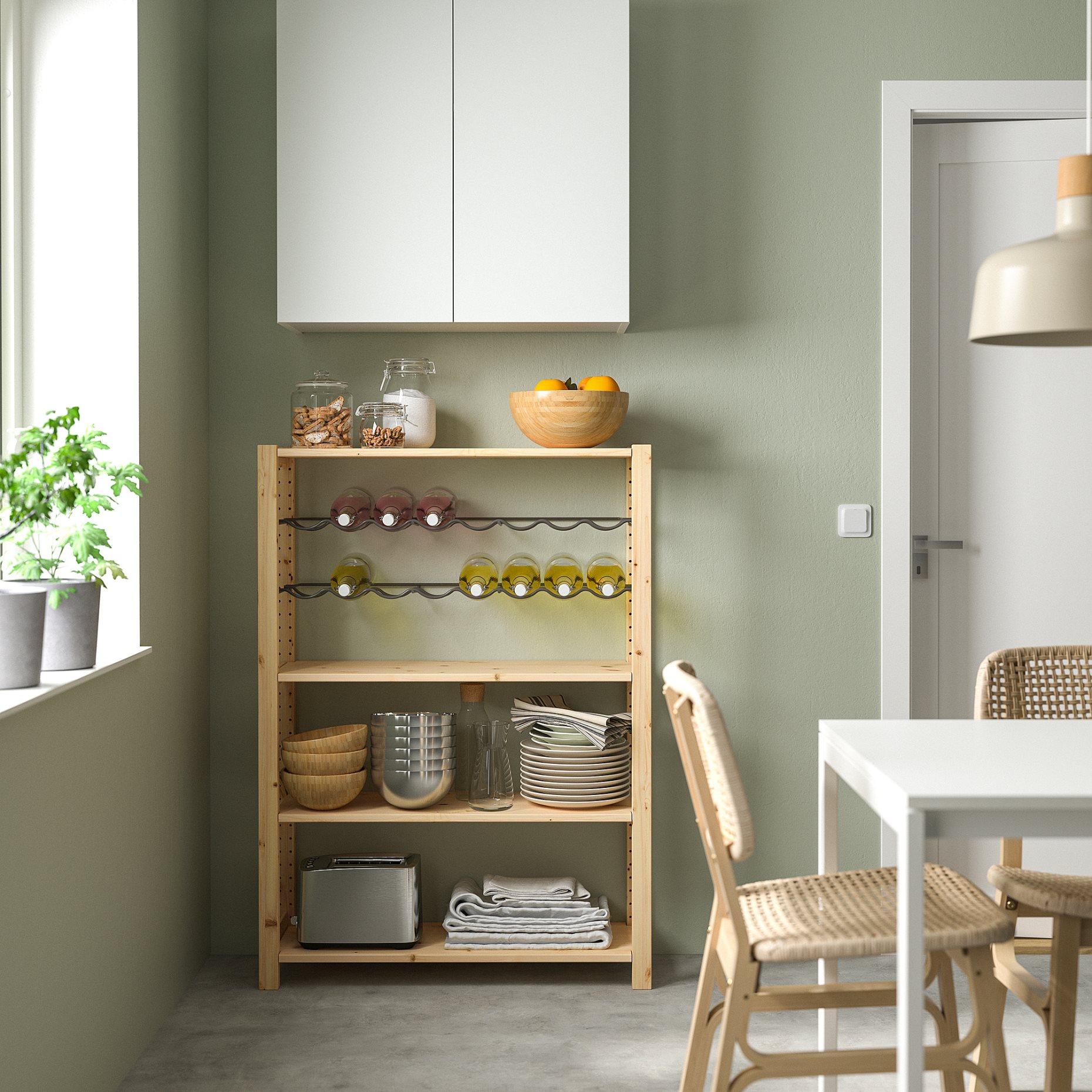 IVAR, 1 section/shelves/bottle racks, 89x30x124 cm, 194.038.17