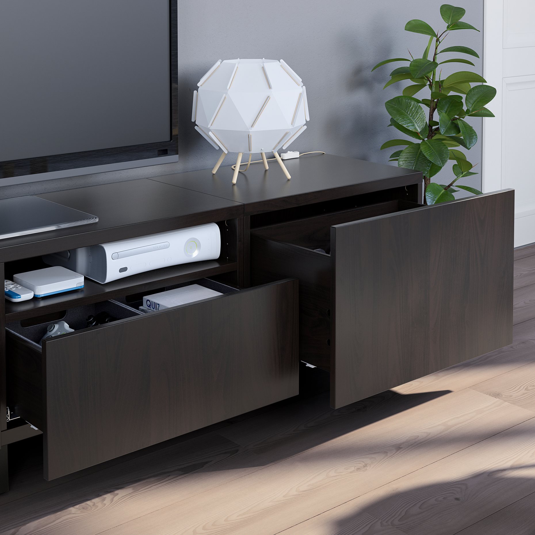 BESTÅ, TV storage combination/doors/drawers soft closing, 240x42x230 cm, 194.119.64