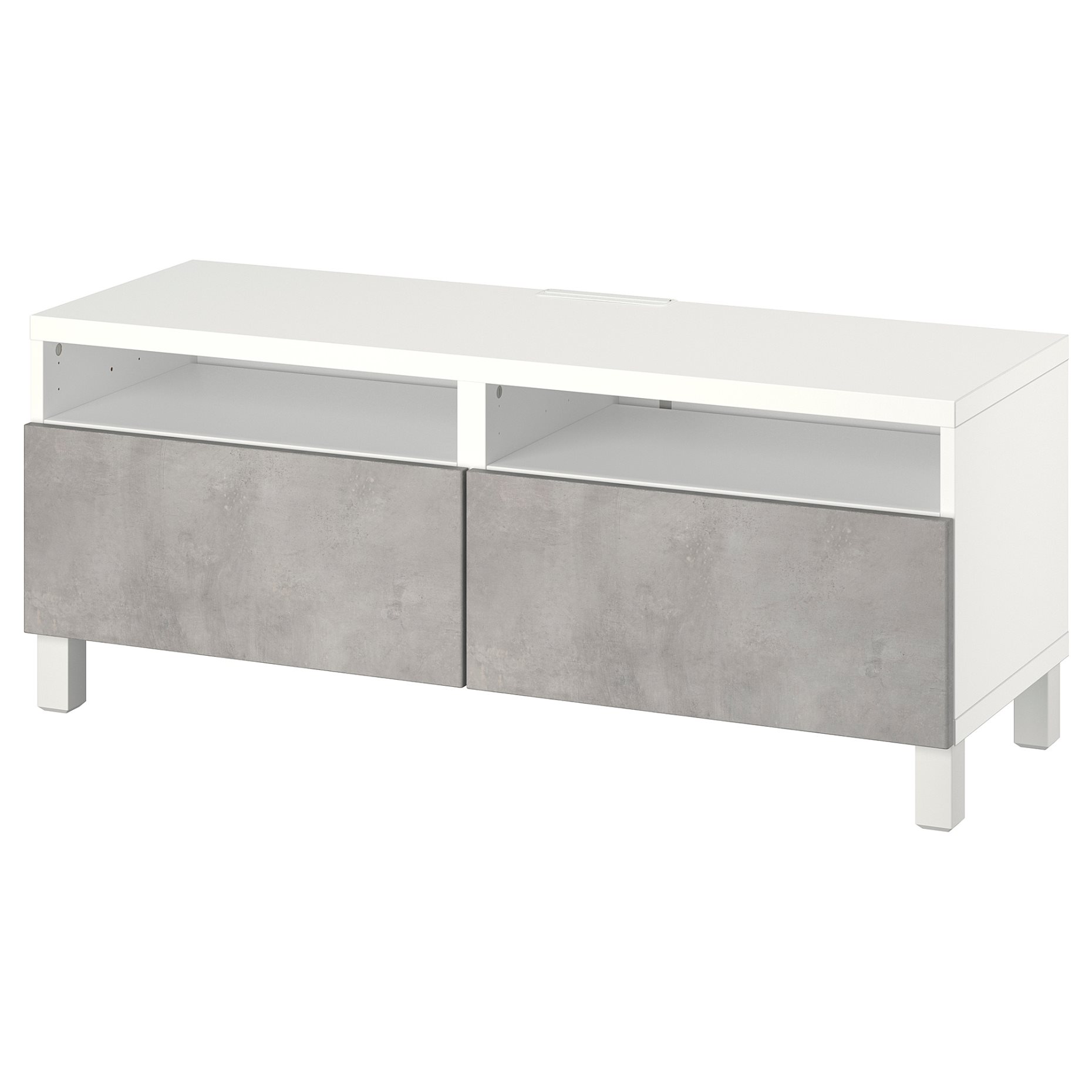 BESTÅ, TV bench with drawers soft closing, 120x42x48 cm, 194.358.61